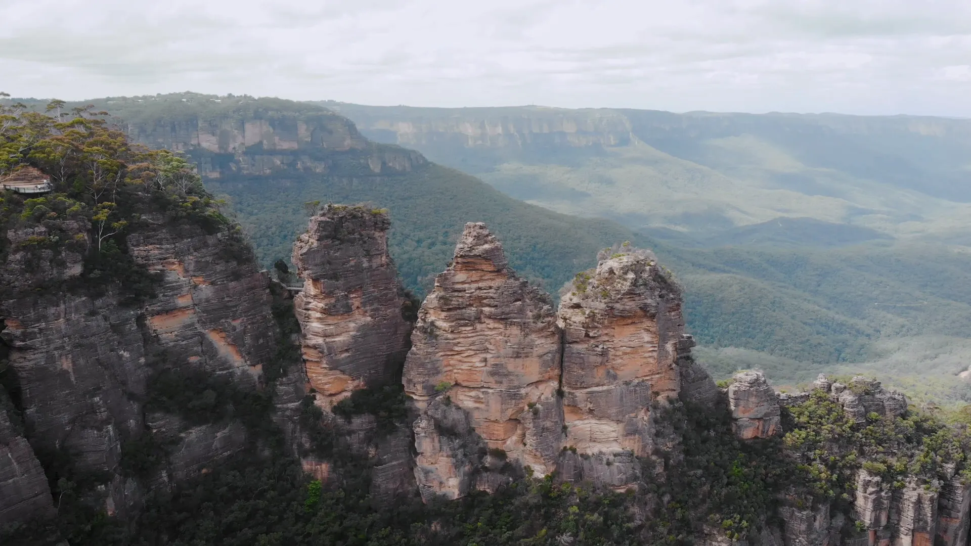 Scenic view of the Blue Mountains as of a Australia and New Zealand travel itinerary