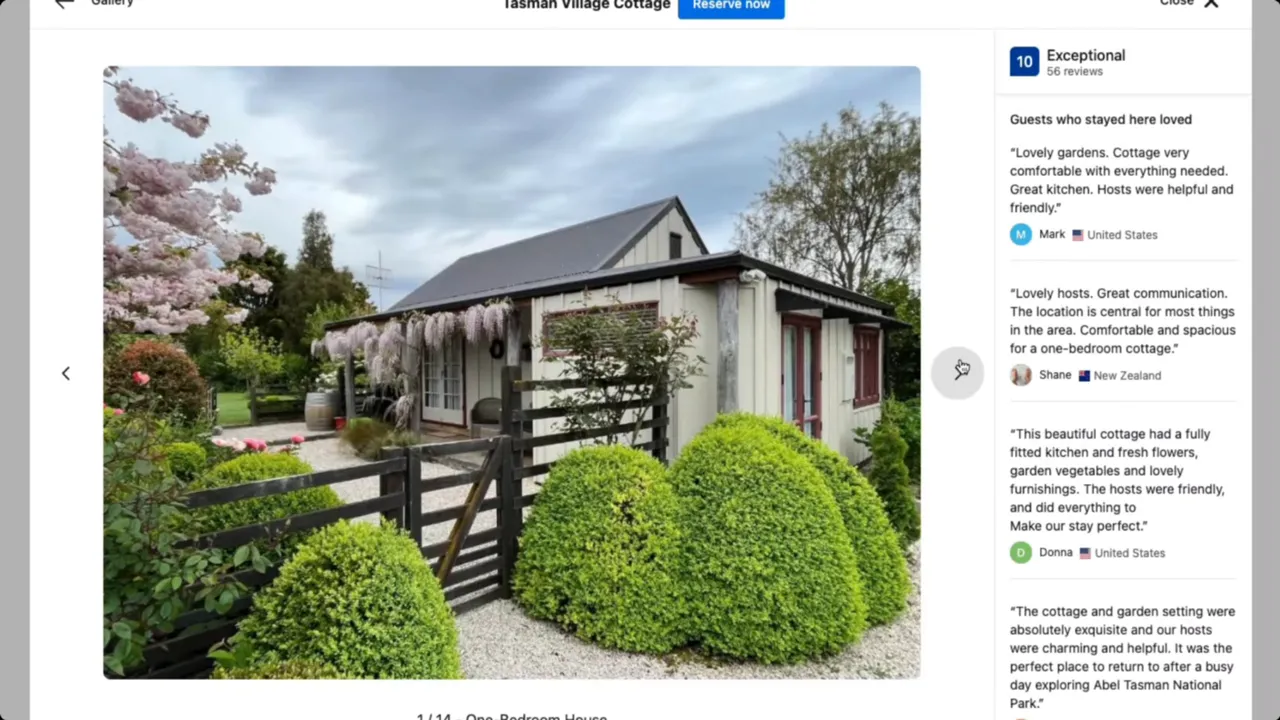 A charming cottage garden near Abel Tasman