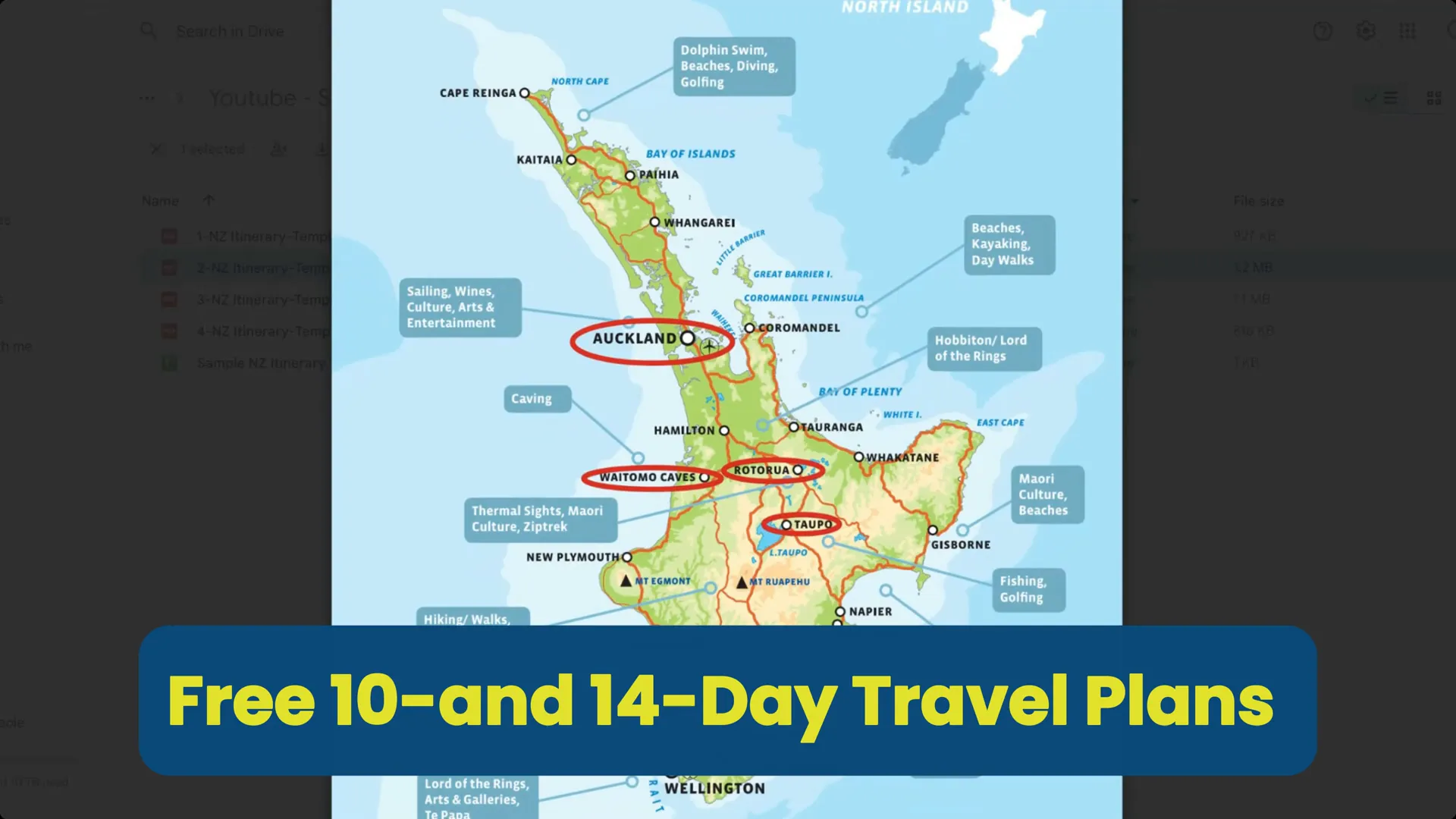 Sample itinerary for New Zealand road trip