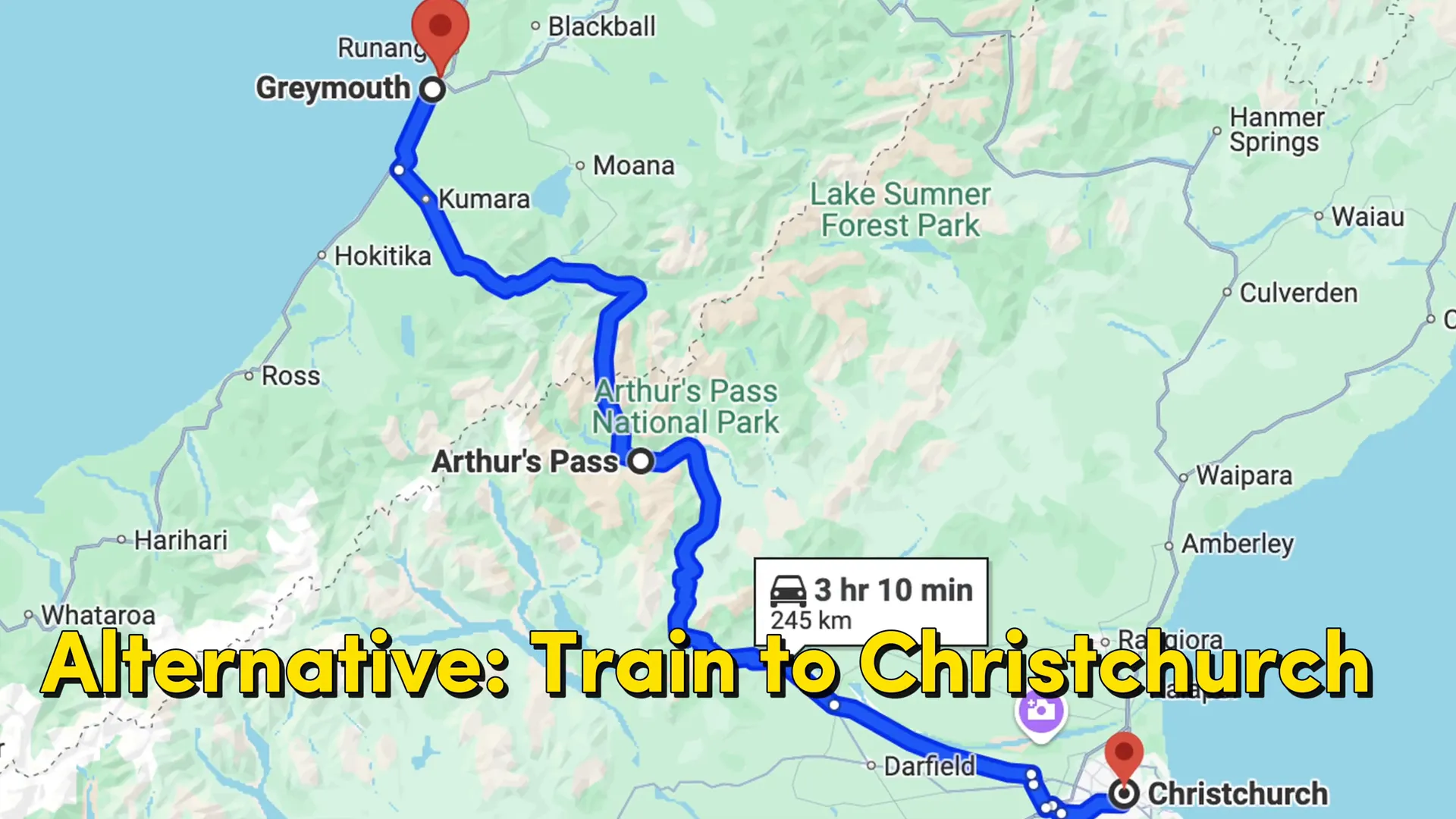 TranzAlpine Train journey