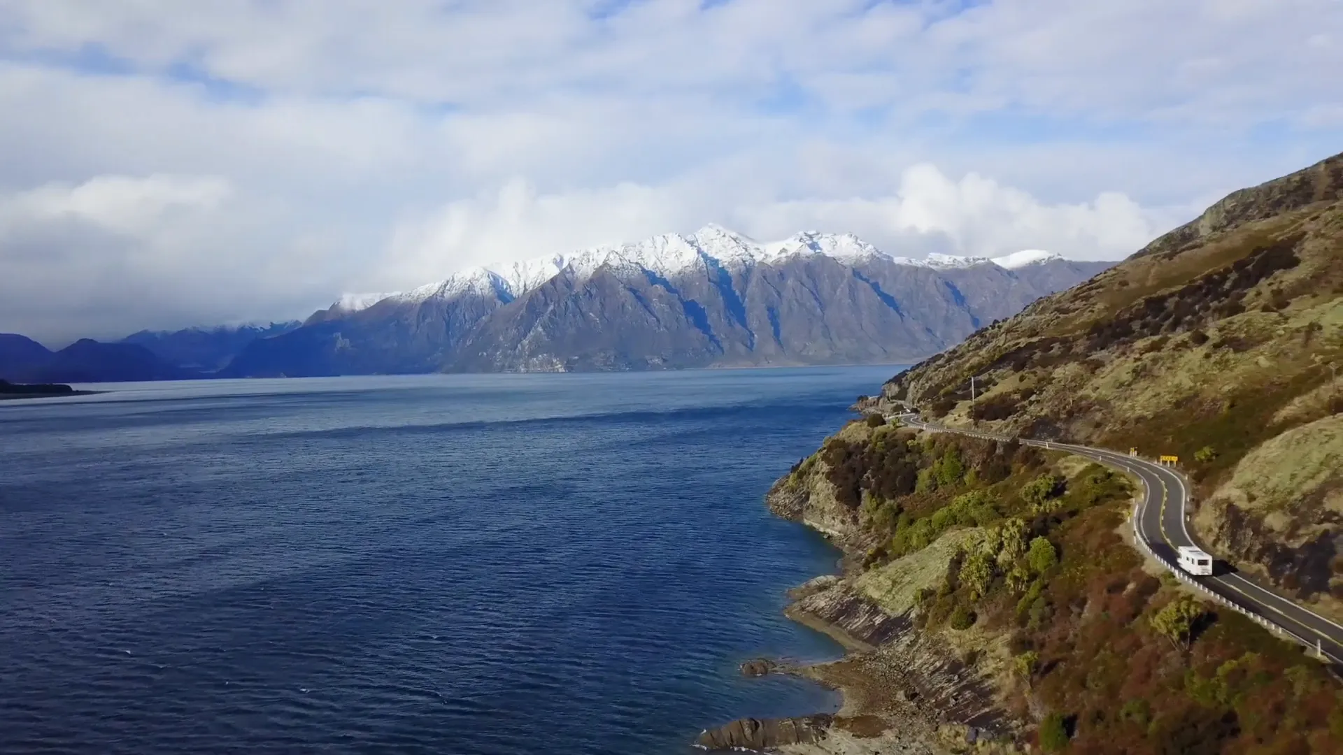 Scenic drive through Haast Pass