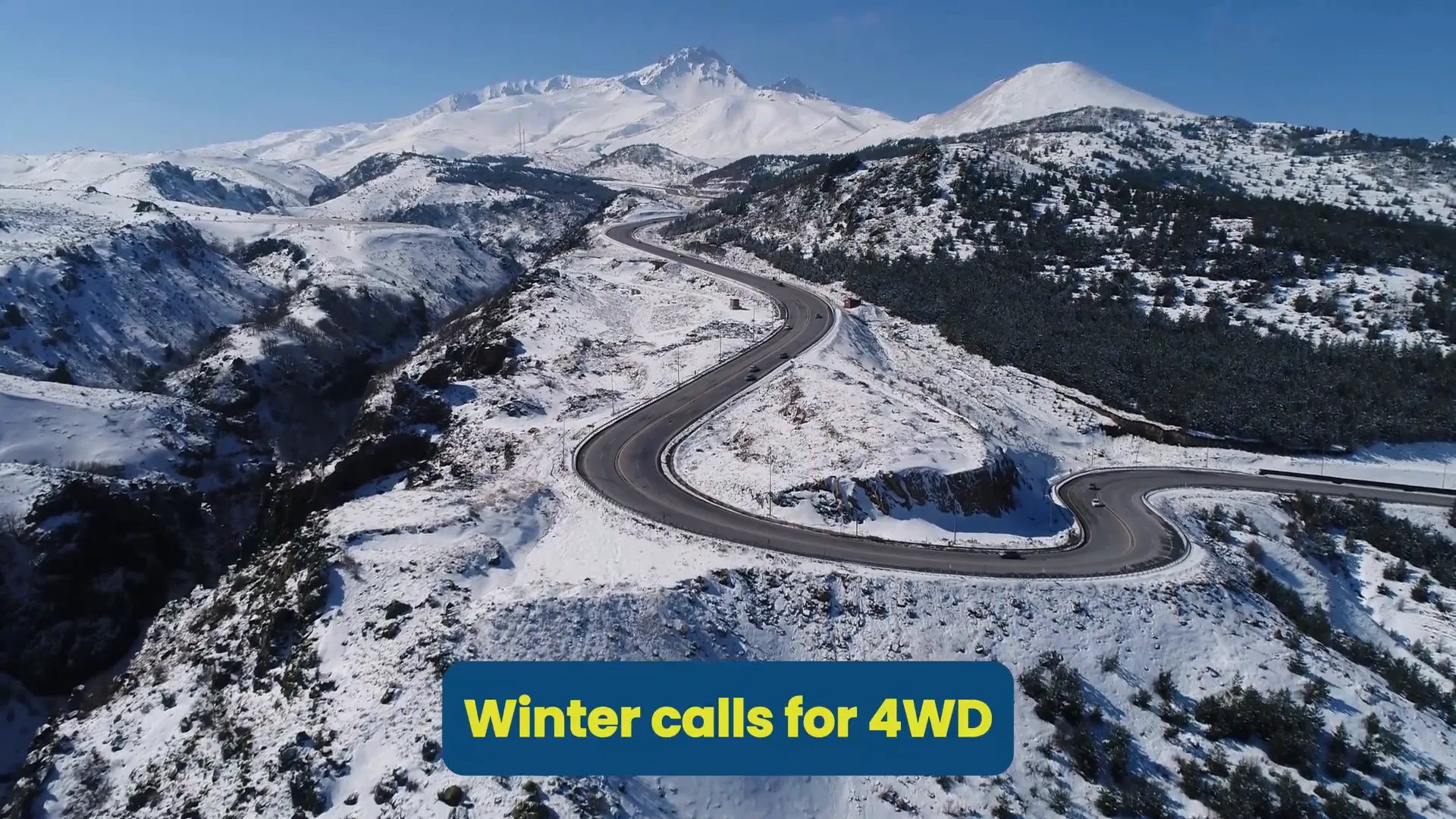 Snowy road conditions with Rental Car New Zealand 