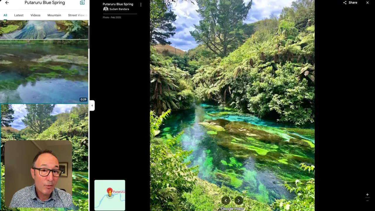 Putaruru Blue Spring with vivid turquoise water and lush native foliage