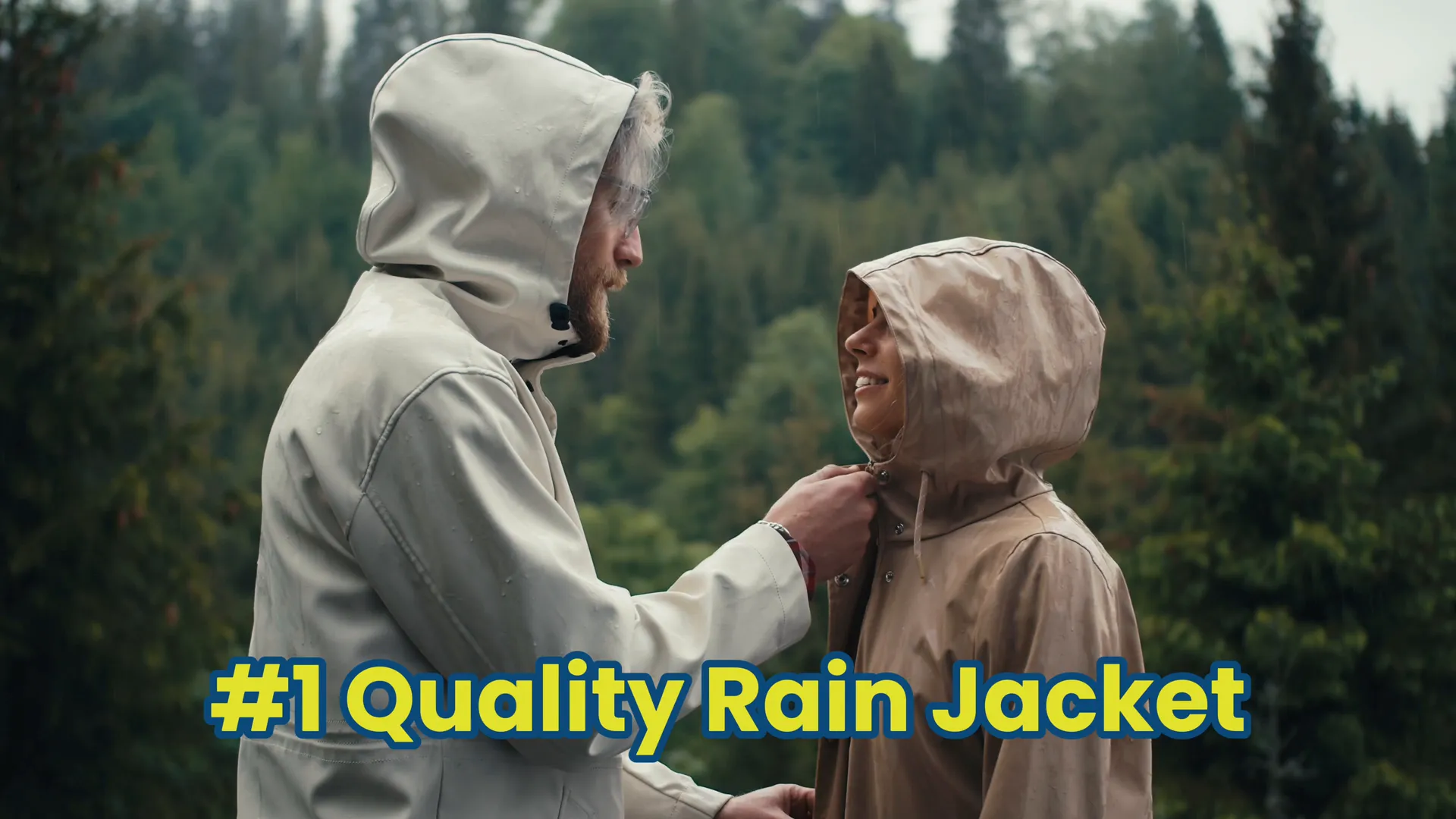 Quality waterproof rain jacket with pit zips