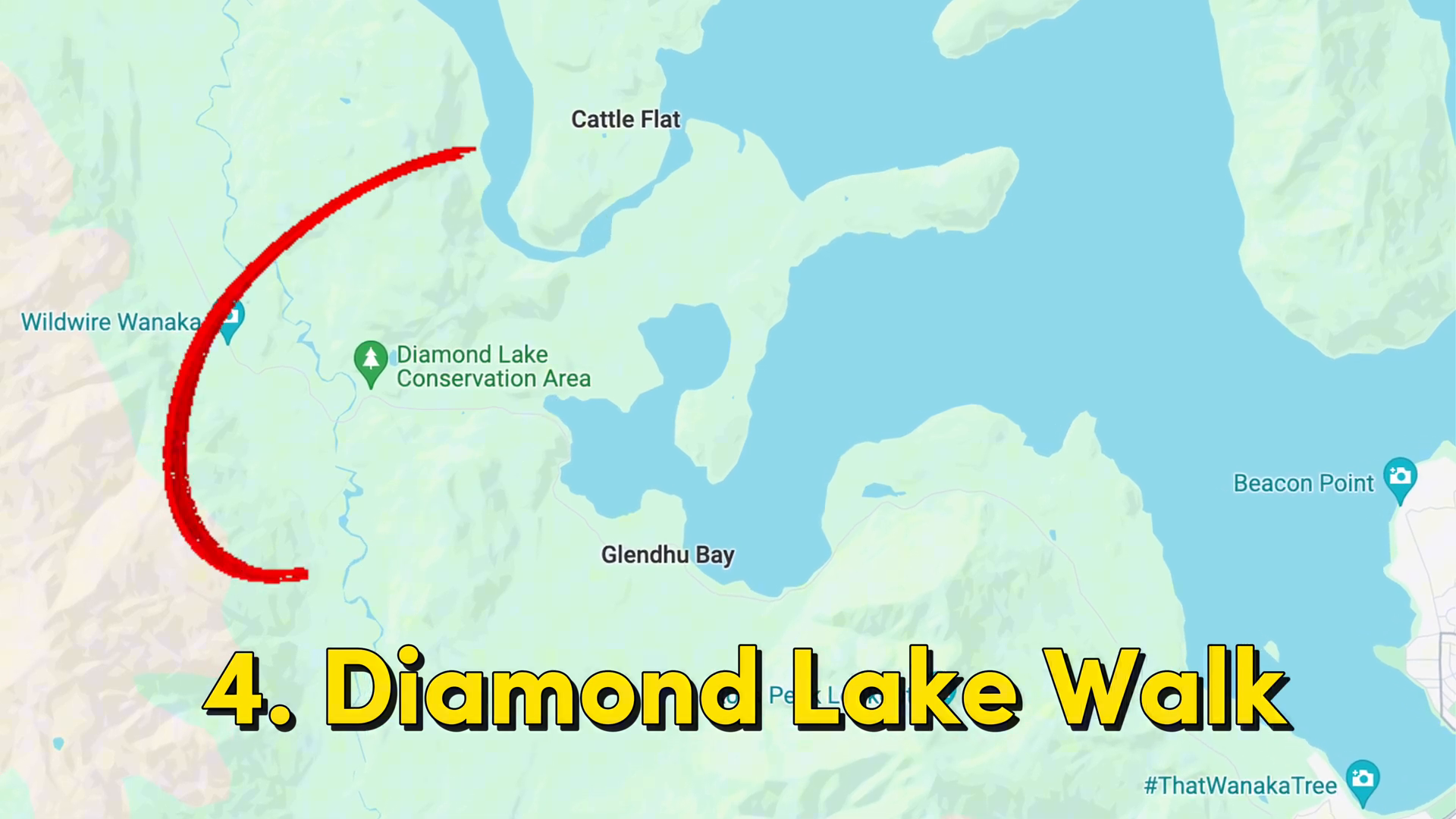 map diamond lake walk new wanaka