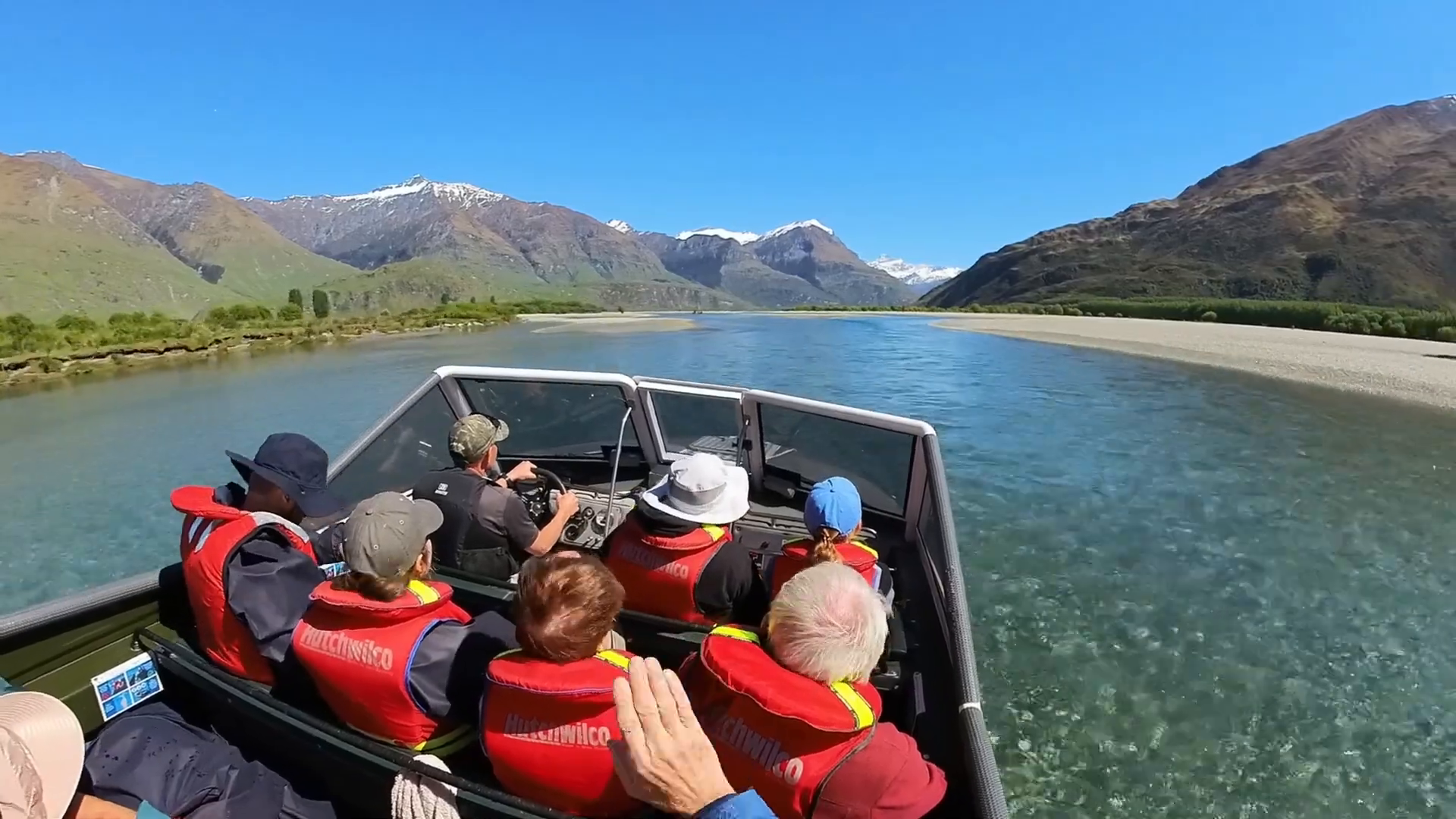 jet-boating from lake wanaka