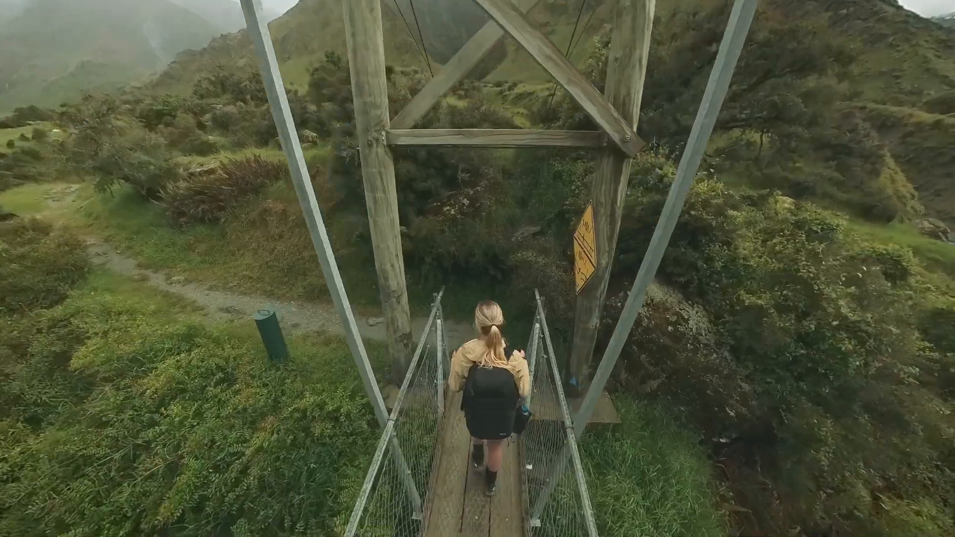 currently the bridge into the rob roy glacier valley hike is closed