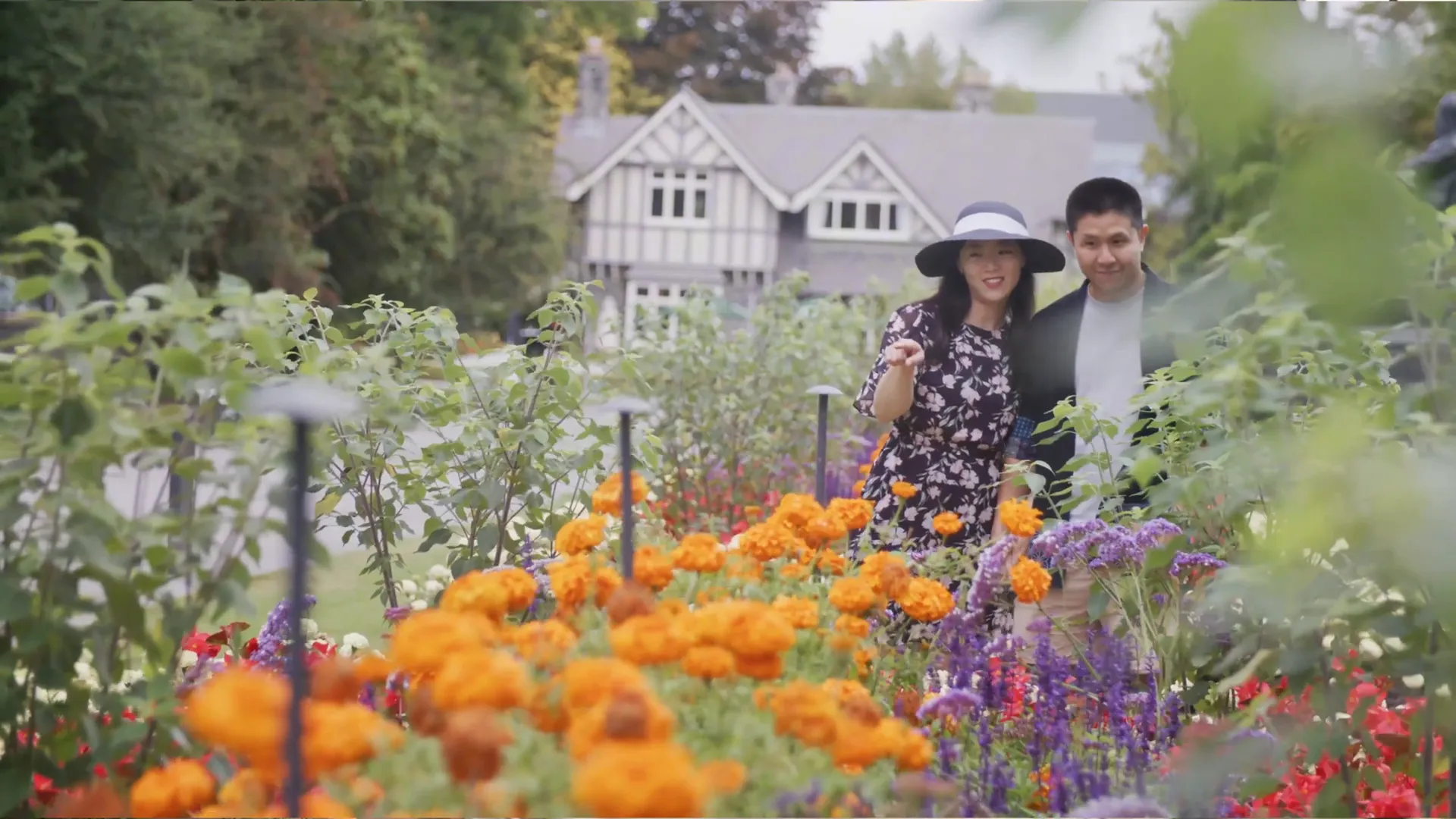 Colorful flower beds in Christchurch Botanic Gardens