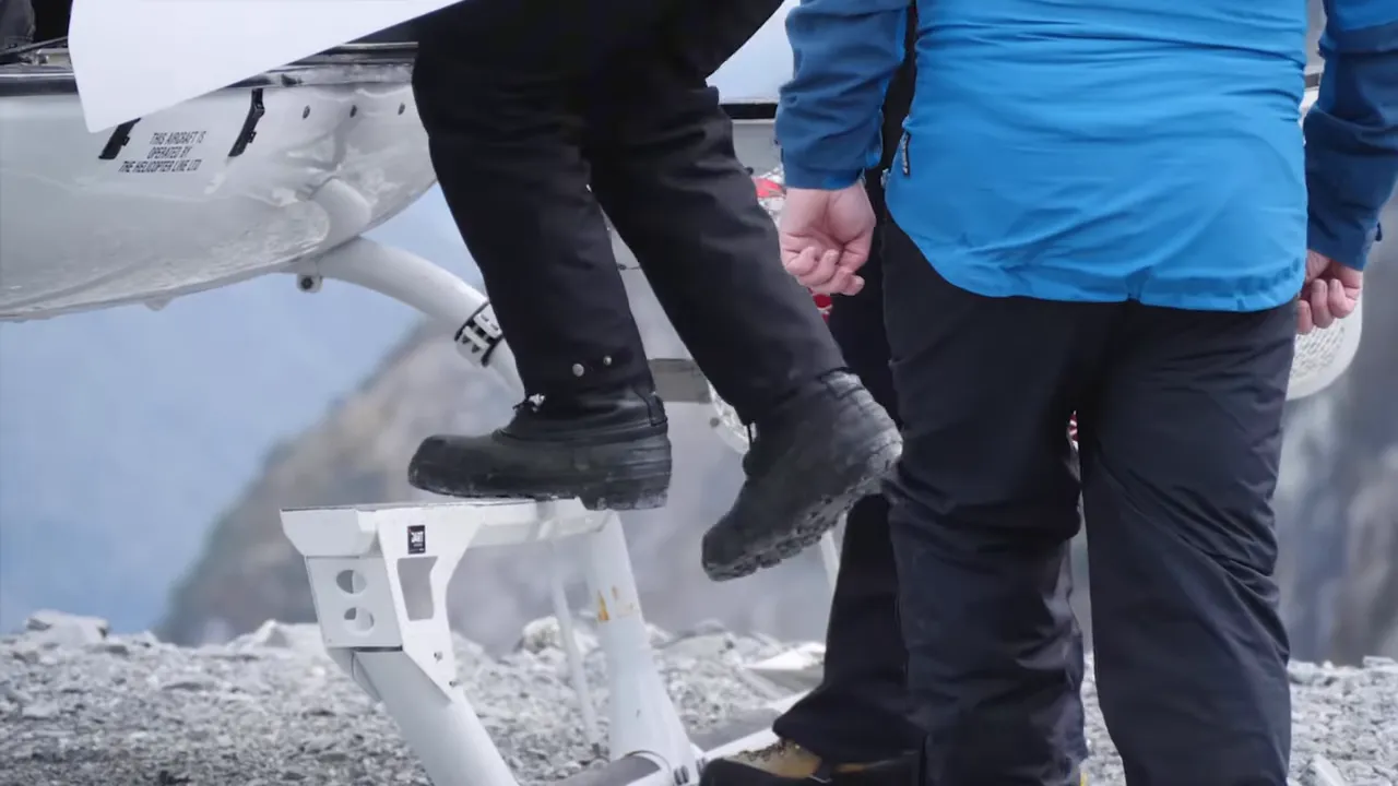 Helicopter landing area at Franz Josef for Glacier Encounter flights
