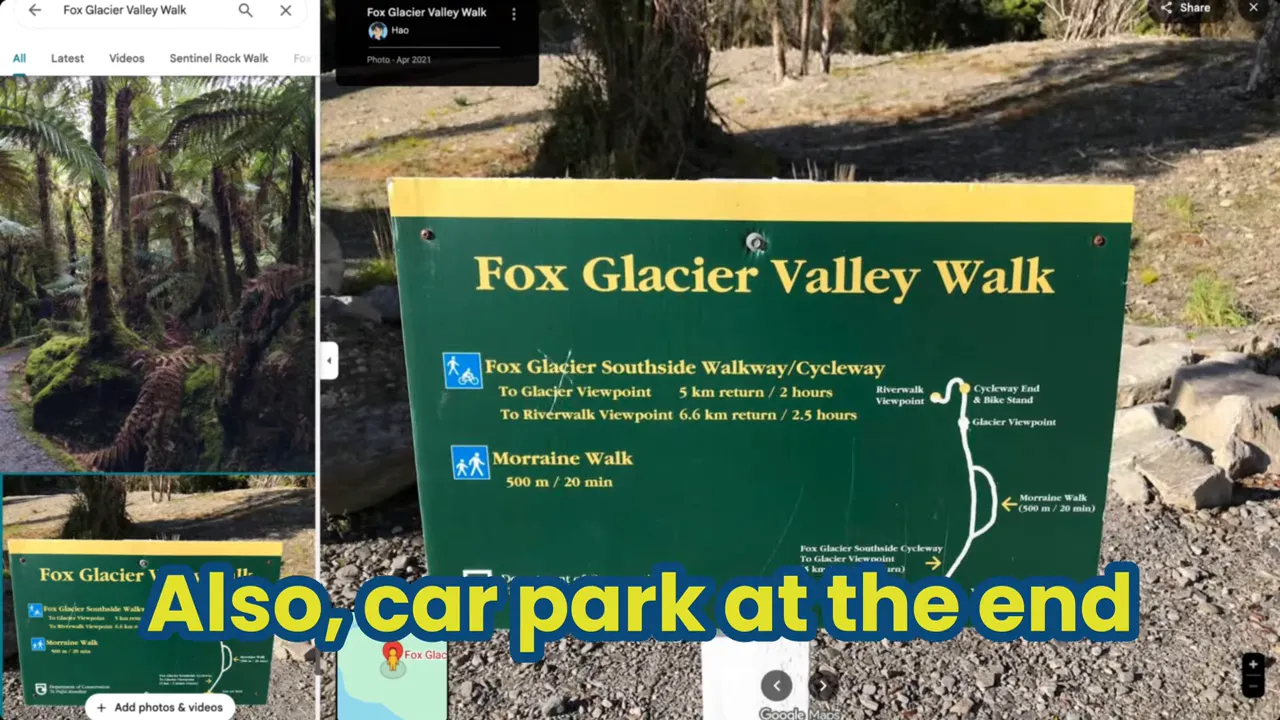 Car park at the end of Glacier Road ready for valley walking