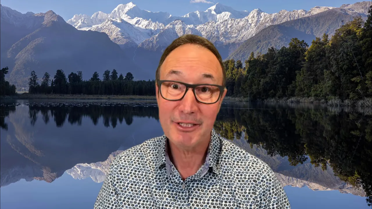 Sunset or moody light over glacier valley capturing the dramatic West Coast atmosphere