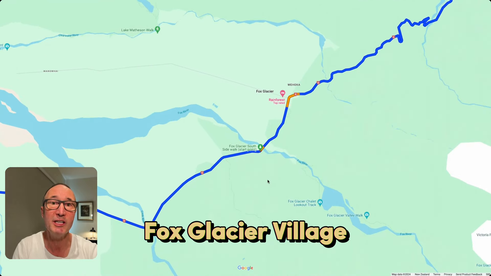 Scenic drive from Wanaka to Franz Josef - Stop at Fox Glacier Village
