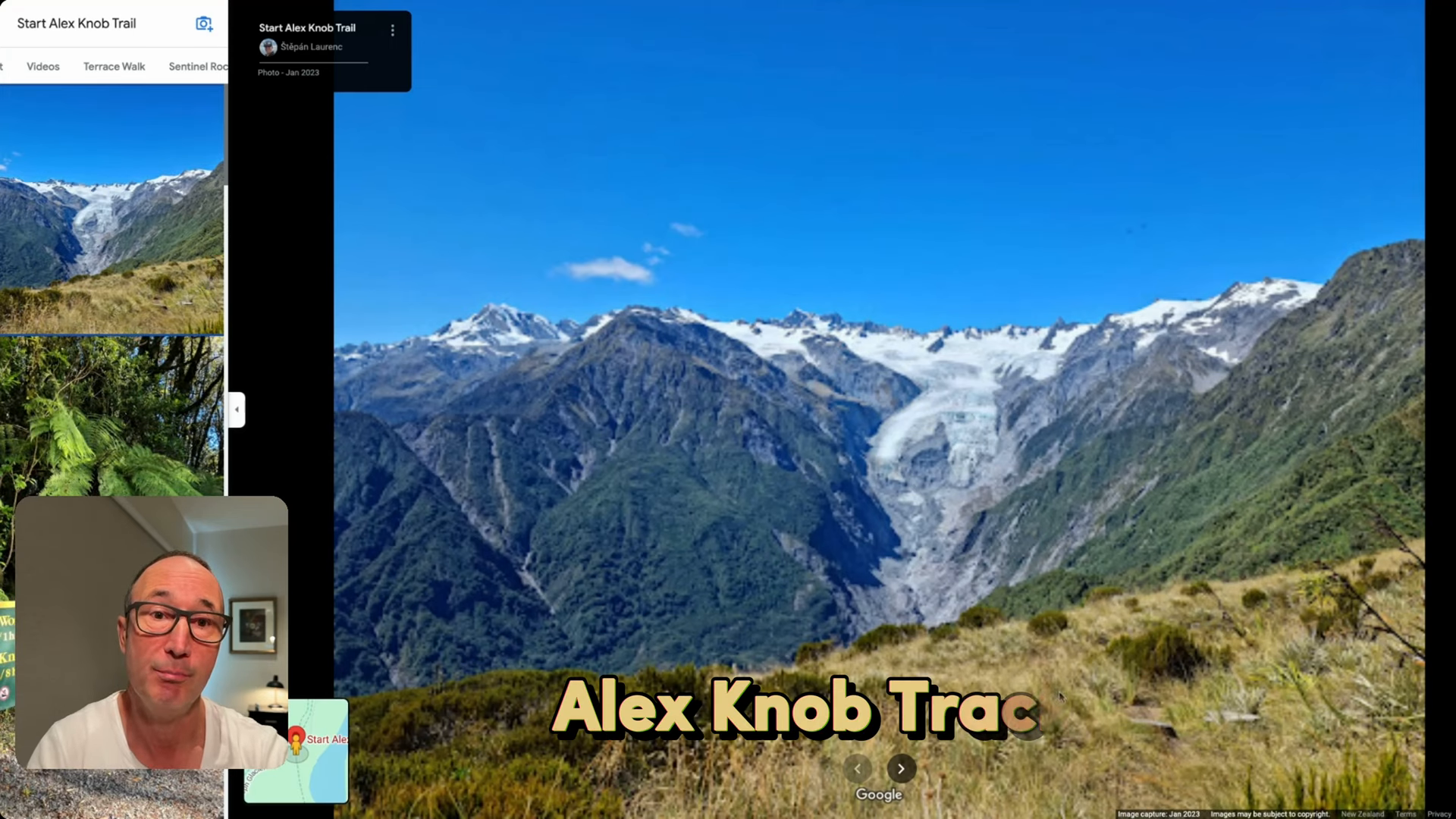 Alex Knob hiking trail near Franz Josef village