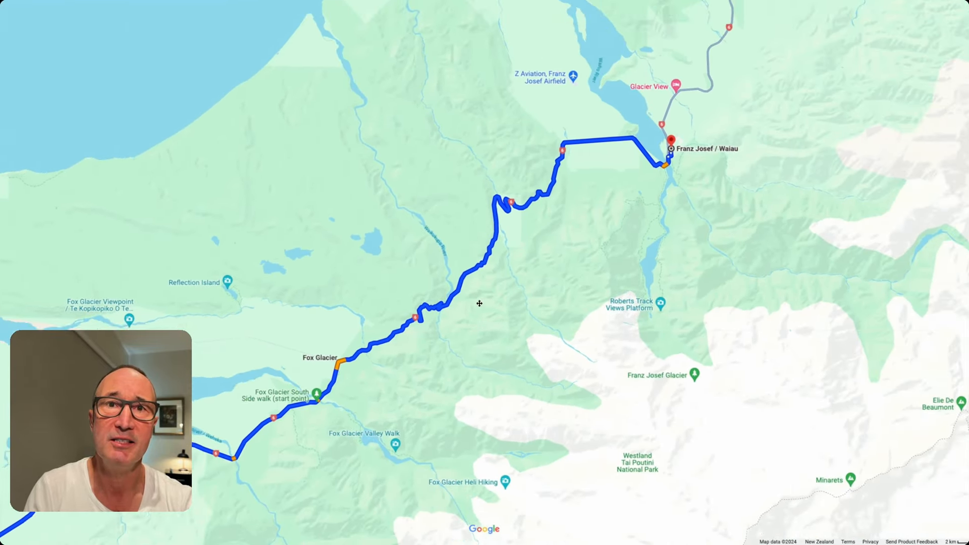 Scenic drive from Wanaka to Franz Josef - Drive between Franz Josef and Fox Glacier Village