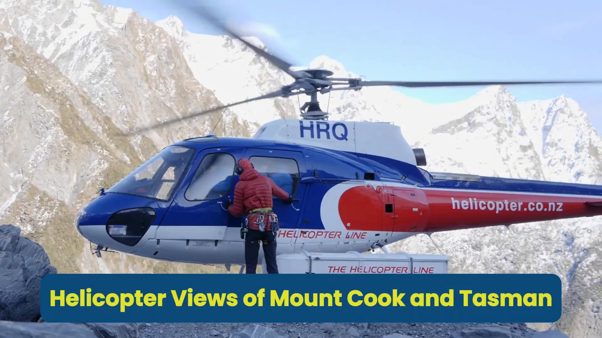 Helicopter landing on Franz Josef Glacier