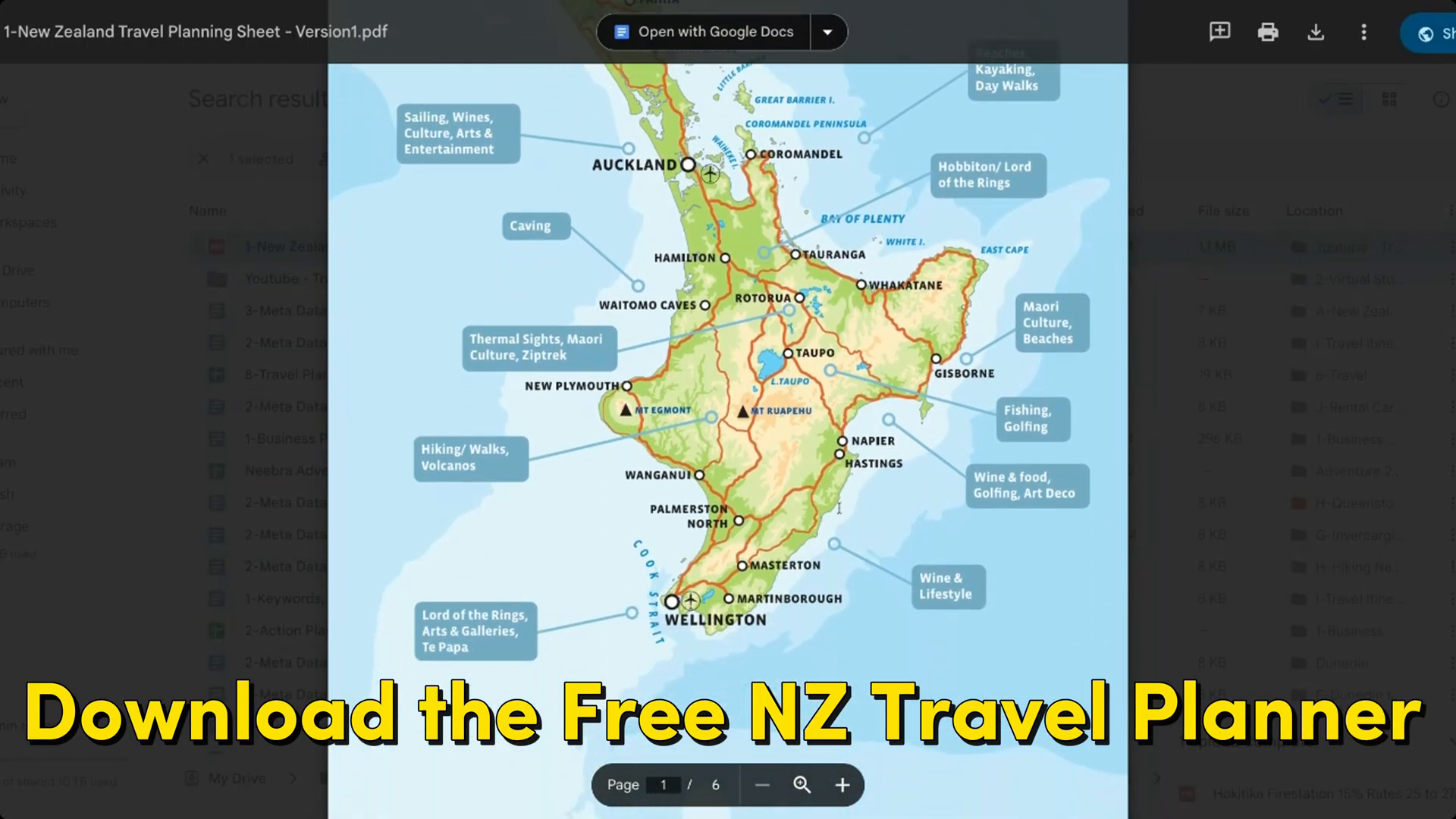 Free New Zealand Travel Planner