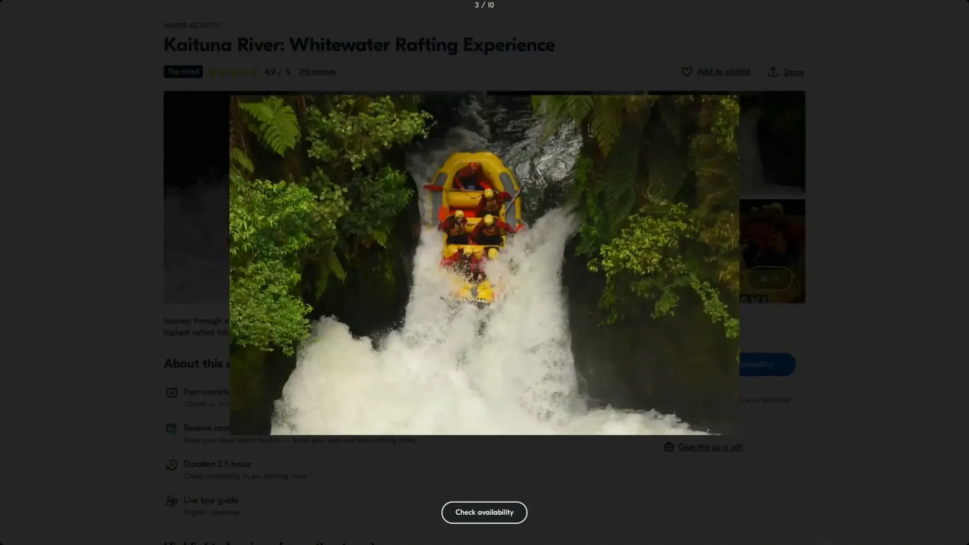 Rafting through Kaituna River rapids