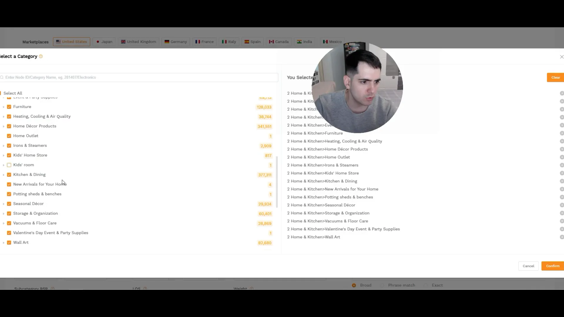 Filtro avanzado para eliminar subcategorías no deseadas en Seller Sprite