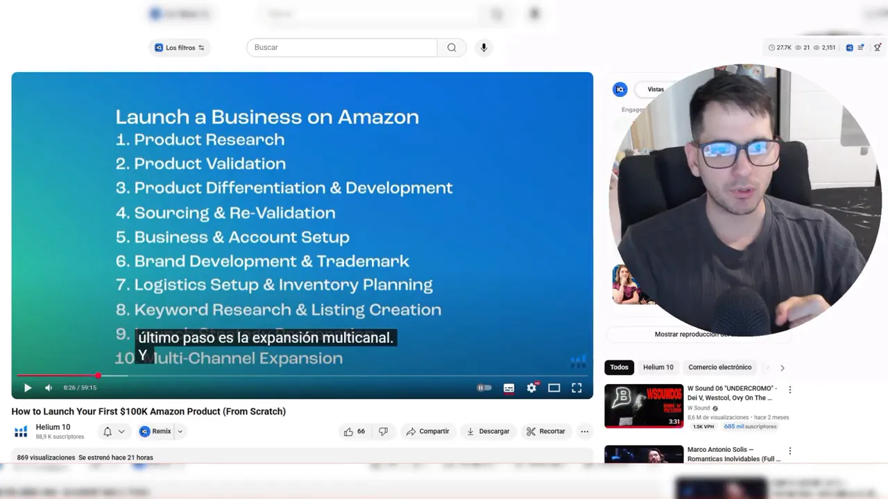 Lista con los 10 pasos para lanzar en Amazon