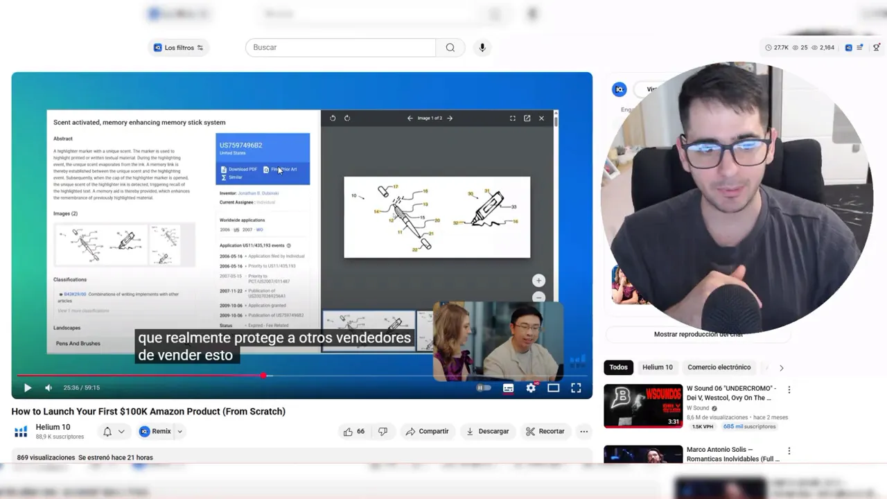 Descubriendo una patente que descarta la idea original