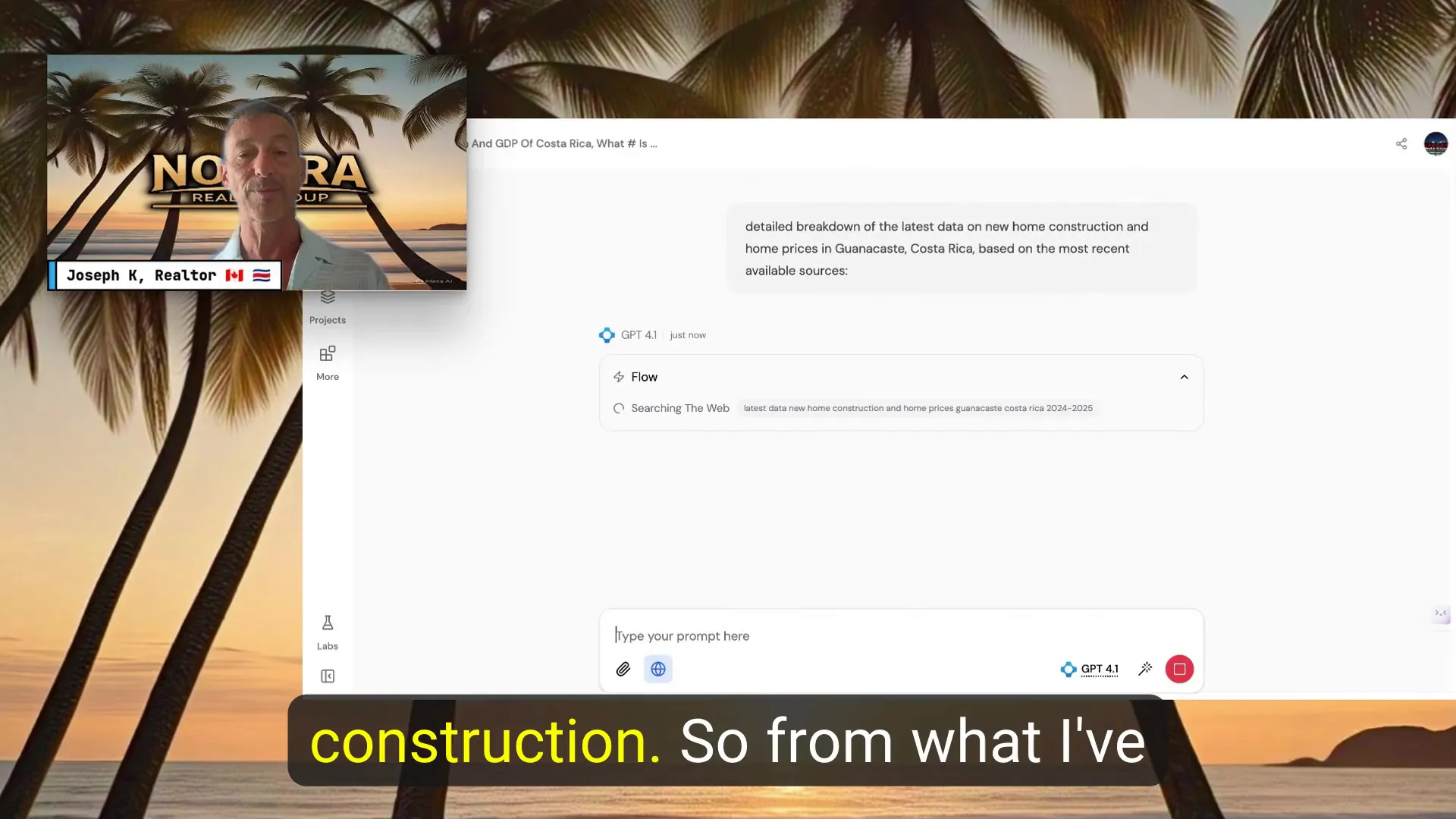 Daily and yearly new home construction statistics in Costa Rica