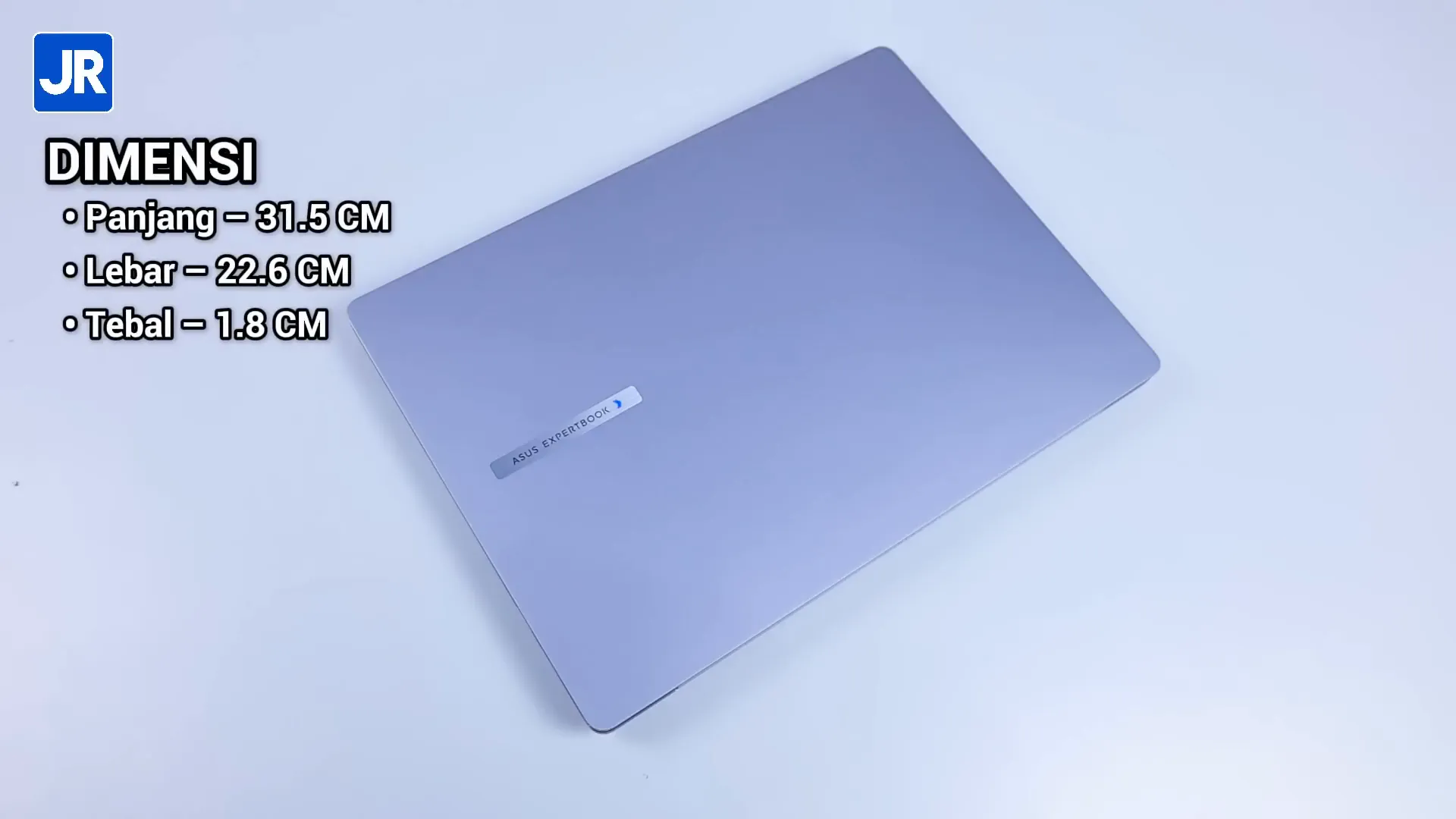 Dimensi dan bobot ASUS ExpertBook P3 yang ringkas dan ringan untuk laptop bisnis