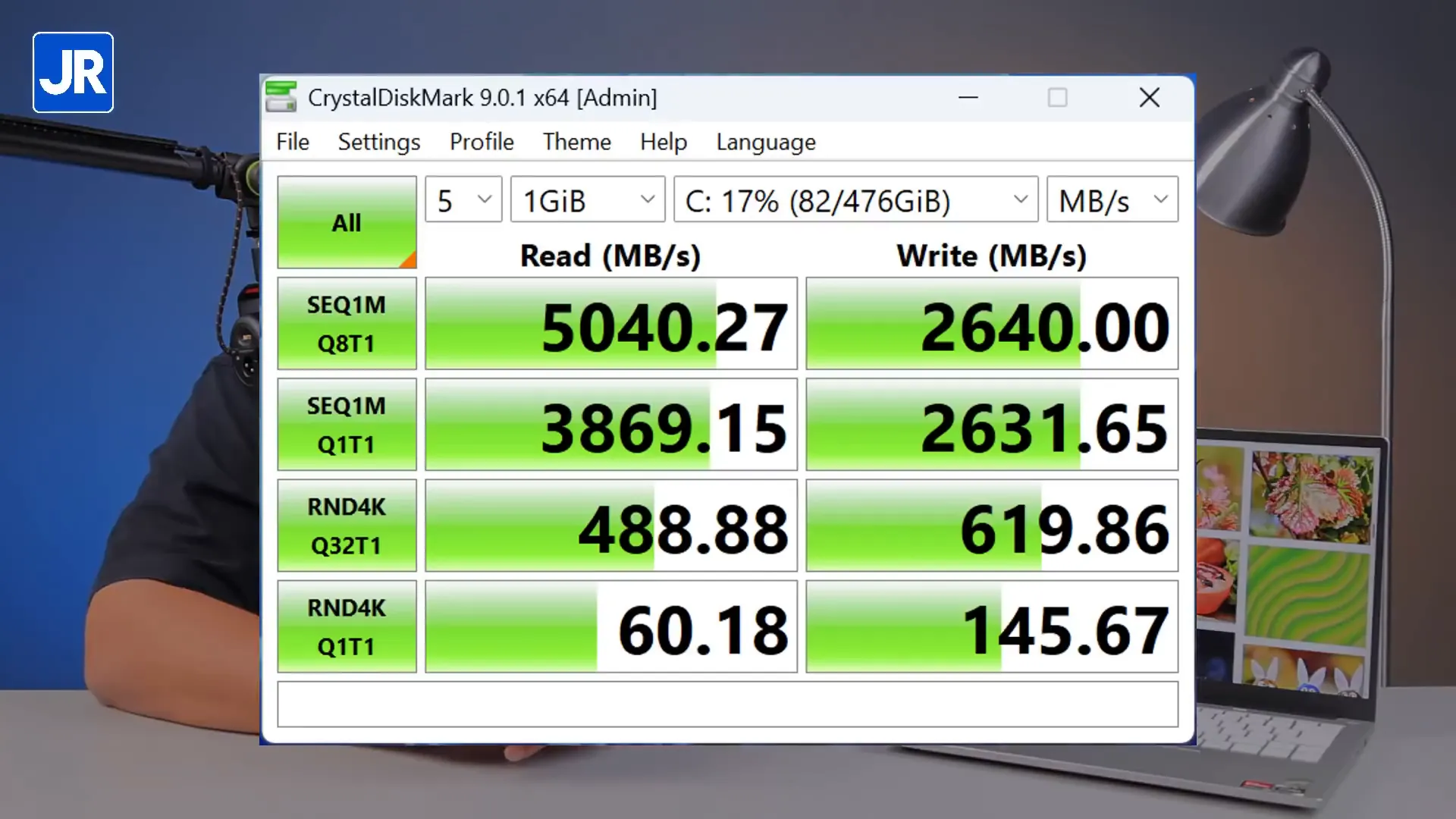 Hasil pengujian kecepatan SSD Zyrex D-Tech Pro