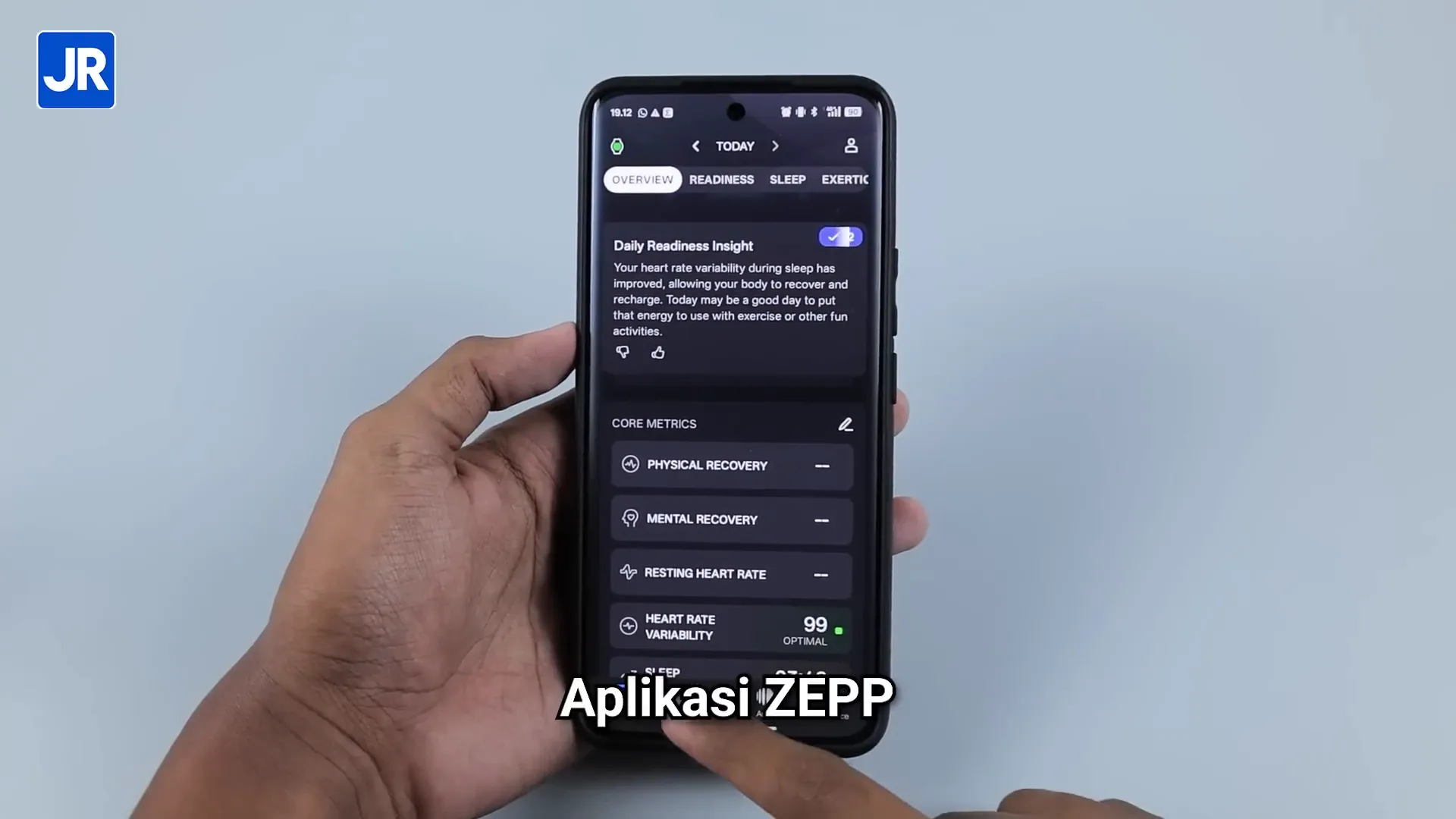 Tampilan aplikasi Zap yang menghubungkan Amazfit Balance 2 dengan smartphone