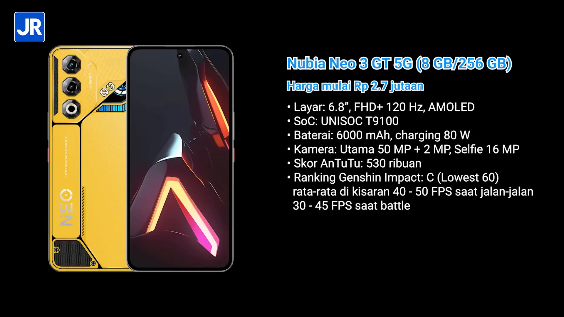 Nubia Neo 3 GT dengan dual shoulder trigger