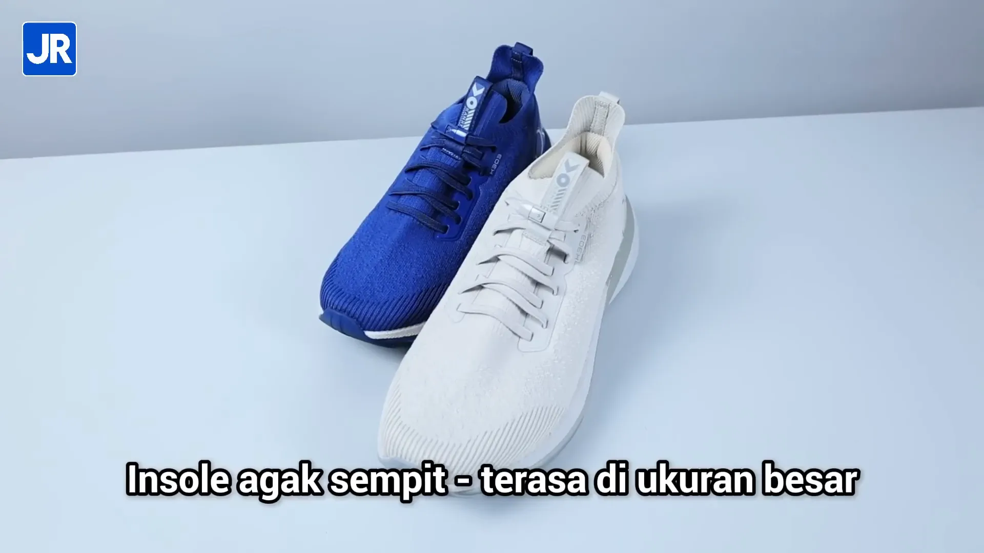 Pengguna dengan ukuran kaki besar mencoba Sensu V2 dengan tantangan fitting