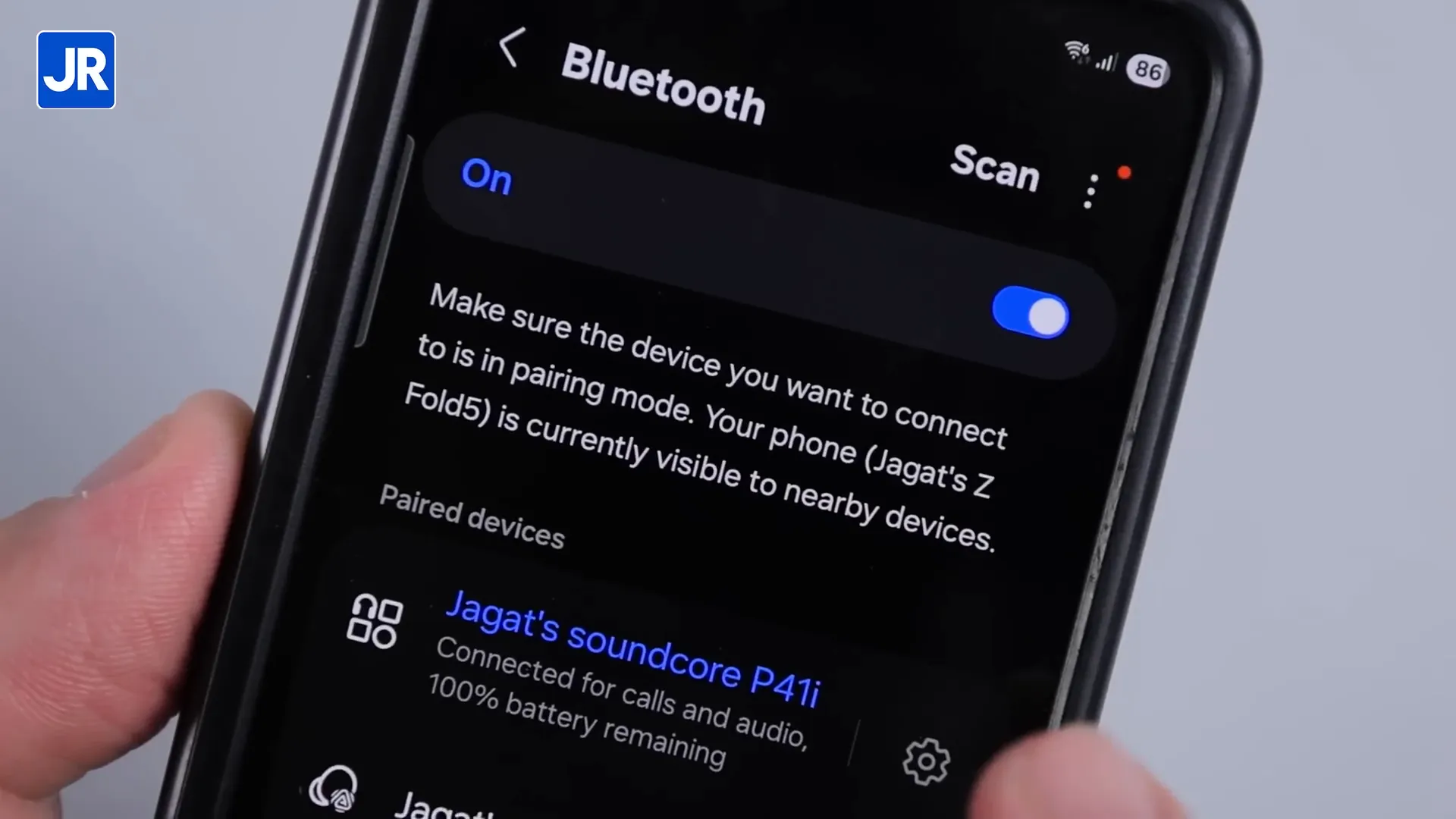 Tampilan aplikasi Soundcore dengan opsi EQ, ANC, dan fit test