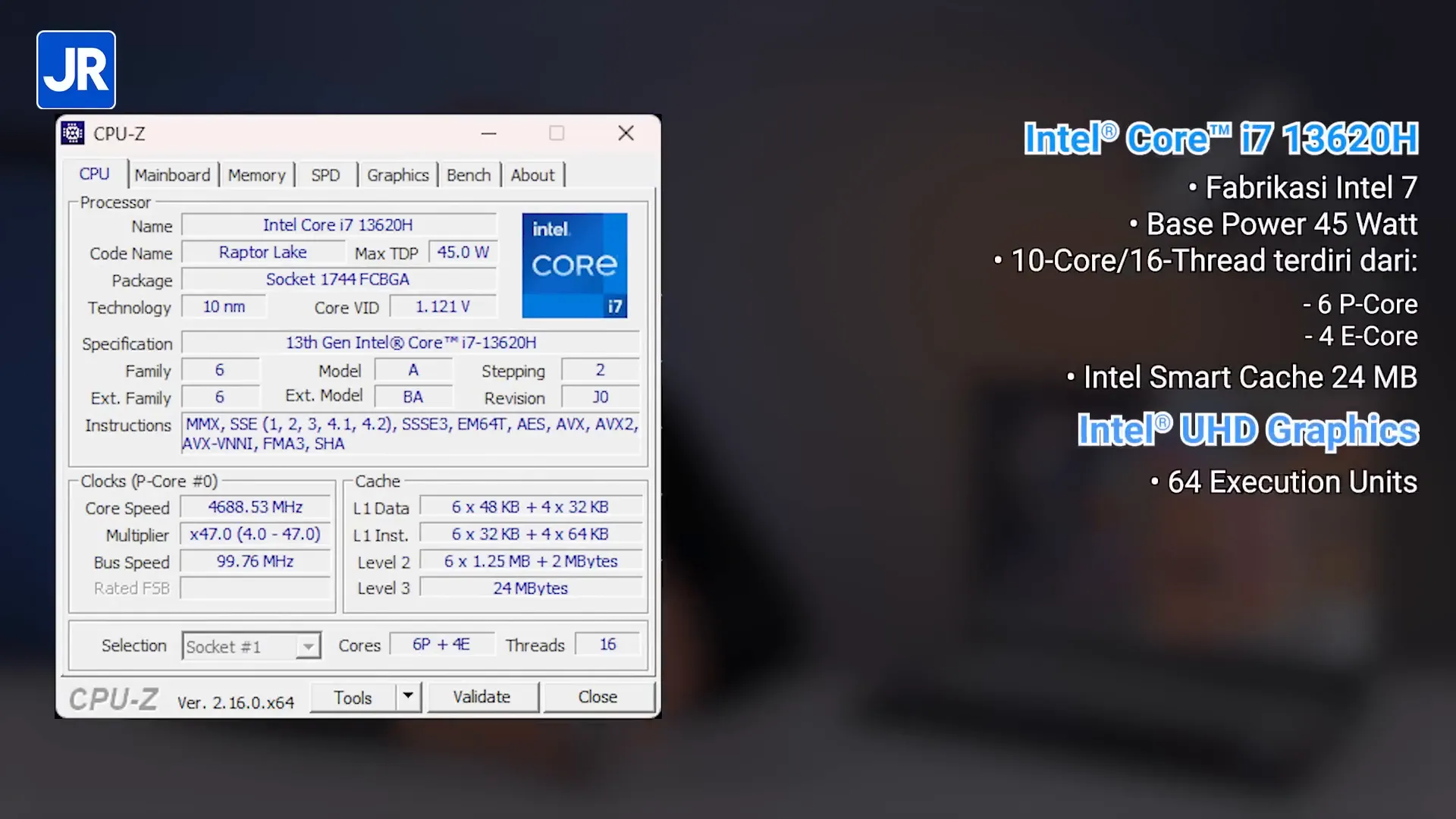 Spesifikasi Intel Core i7-13620H dan NVIDIA RTX 5070