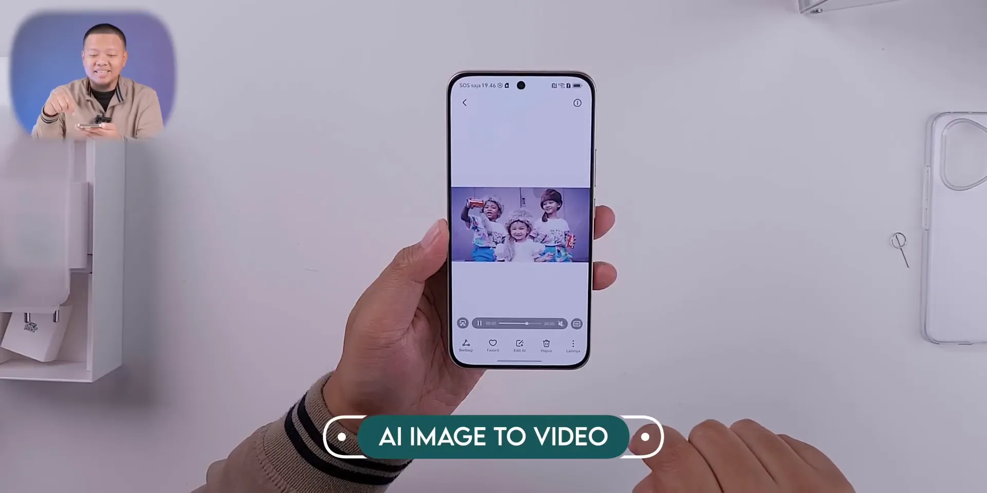 Contoh video animasi dari foto masa kecil dengan fitur AI