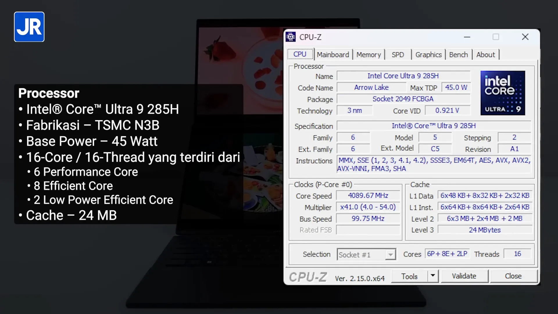Spesifikasi prosesor dan RAM ASUS Zenbook DUO UX8406CA