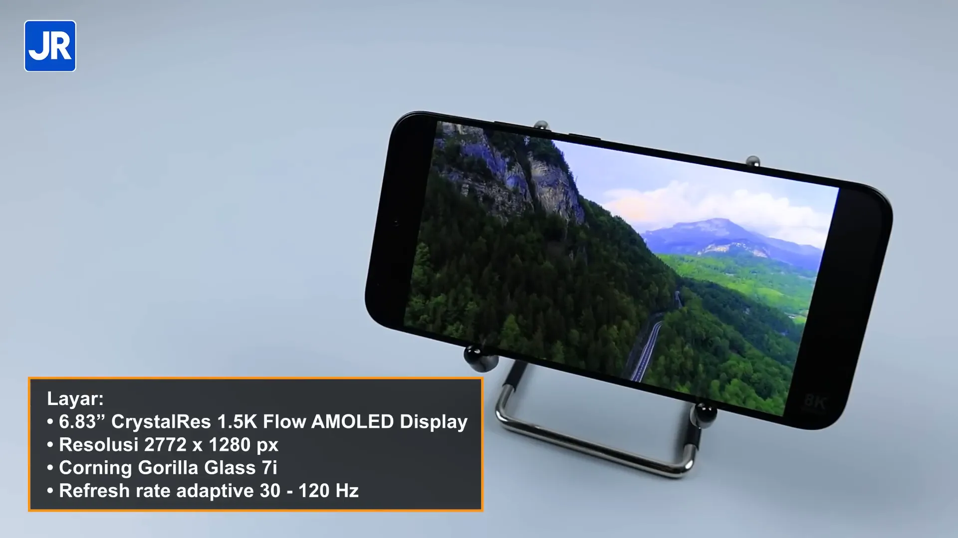 Layar AMOLED POCO F7 dengan refresh rate 120Hz