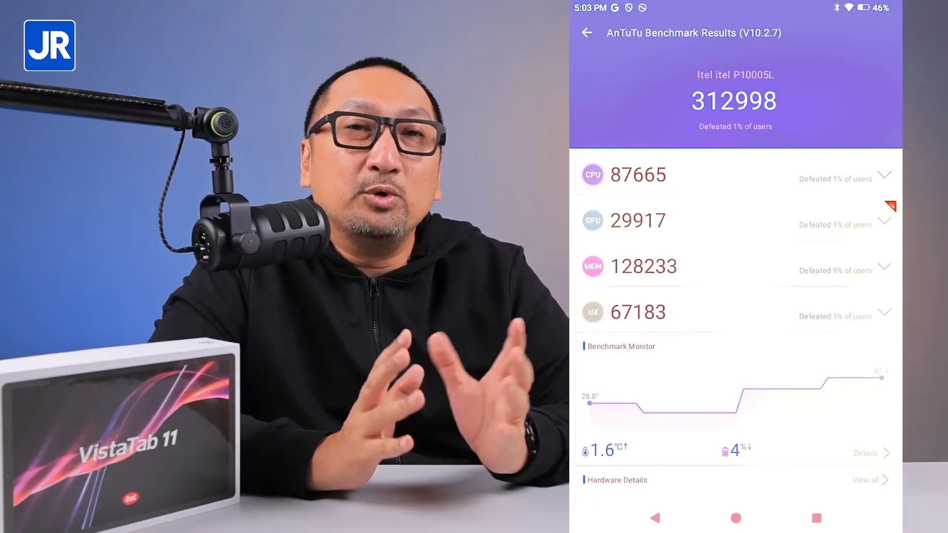 Pengujian benchmark performa dan gaming Itel Vista Tab 11