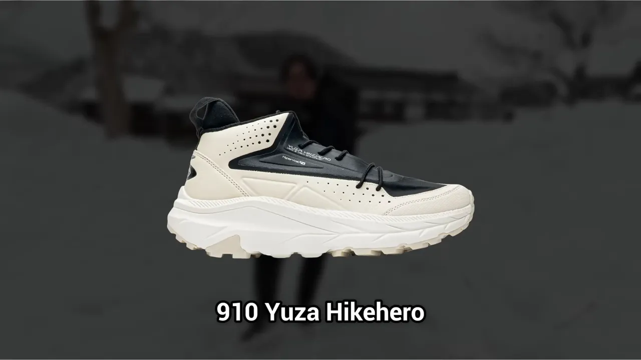 Produk sepatu 910 Yuza Hikehero warna krem dan hitam, ditampilkan sebagai gambar produk yang jelas.