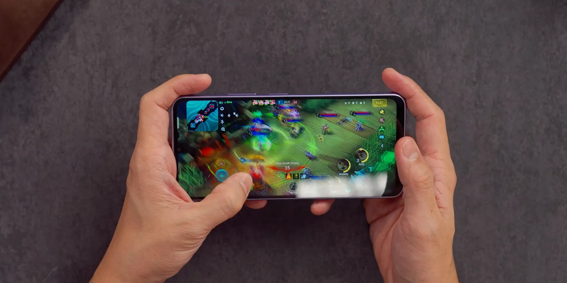 Tes gaming Mobile Legends di iTel City 100 dengan performa lancar