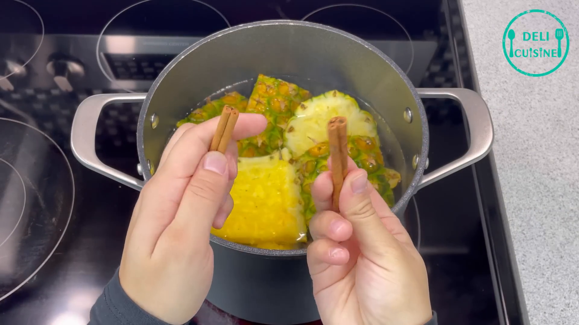 Infusion de peau d'ananas et cannelle