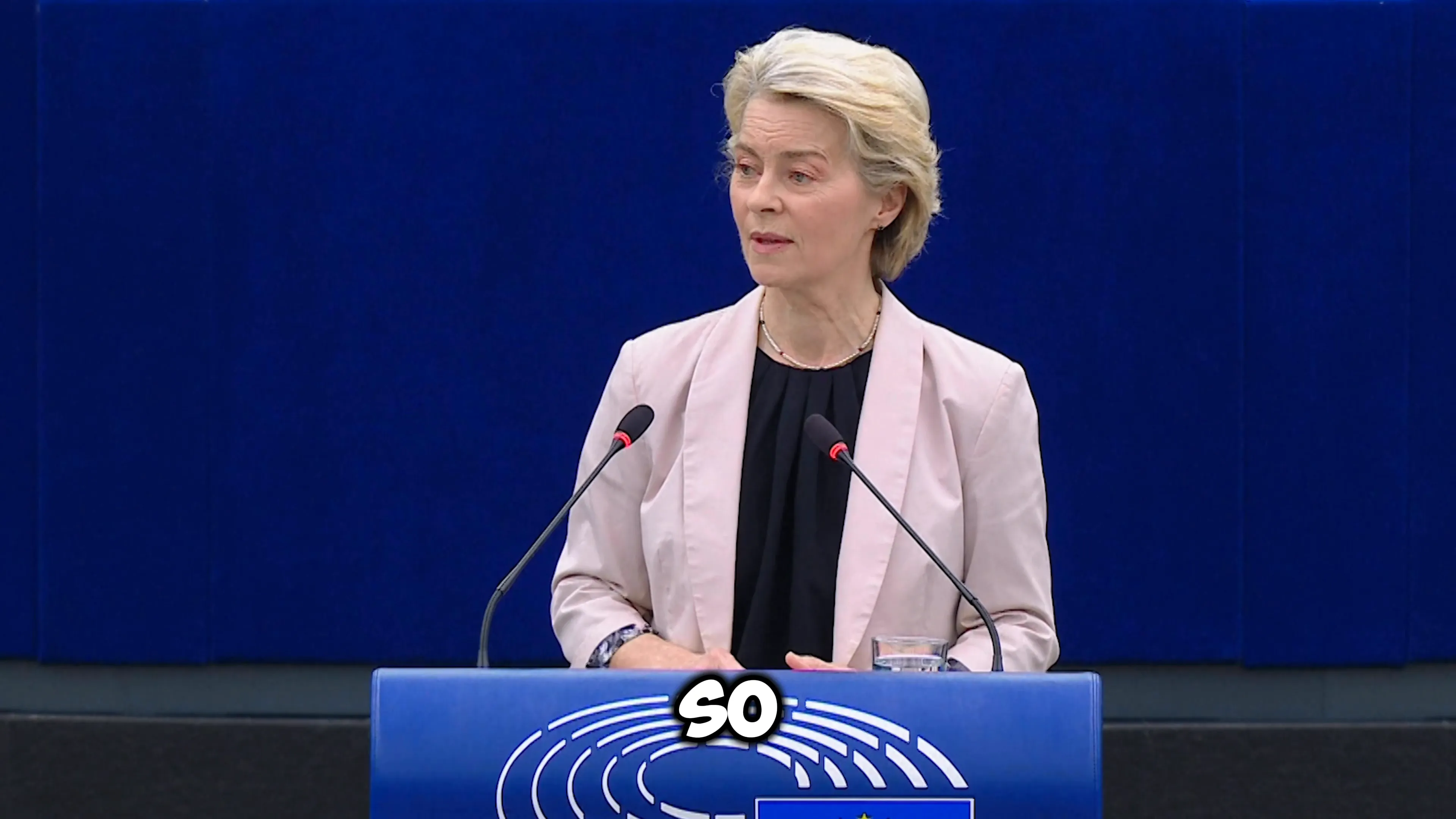 Ursula von der Leyen delivering closing remarks