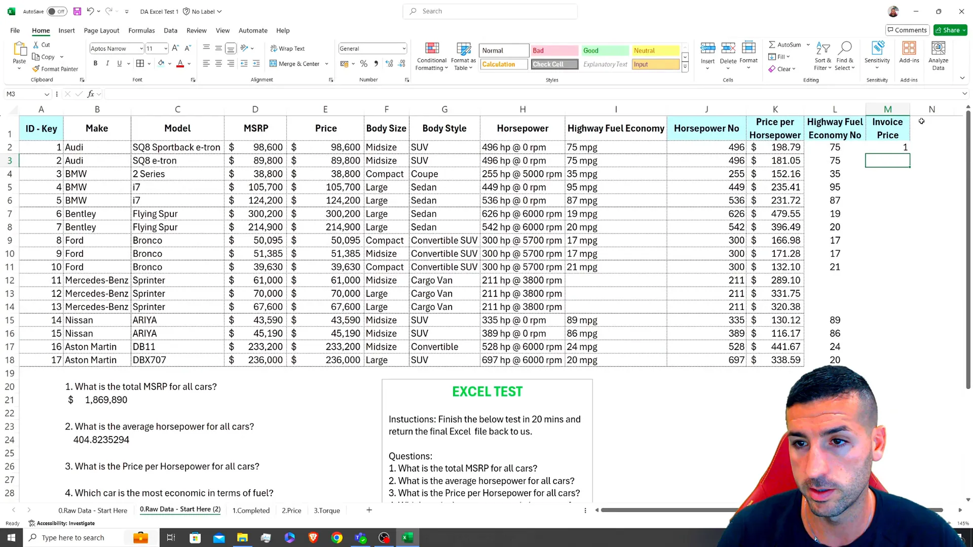 Joining invoice price and torque using VLOOKUP