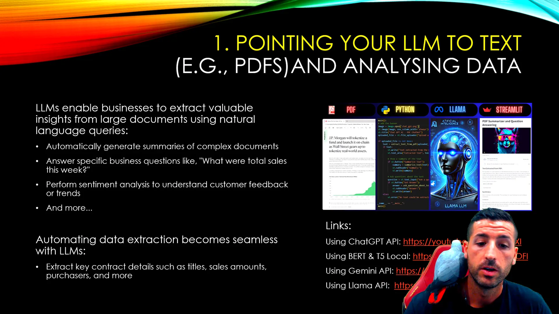 Example of PDF summarization using LLM