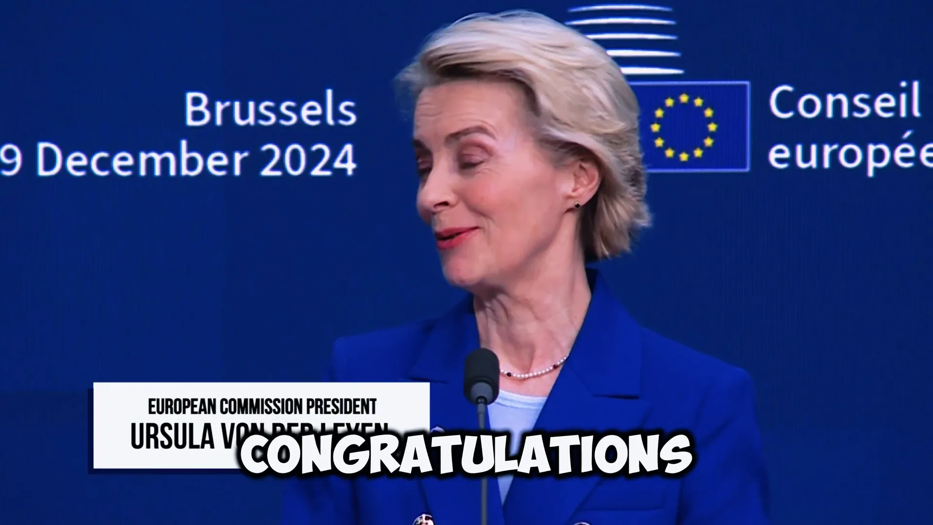 Ursula von der Leyen presenting her vision