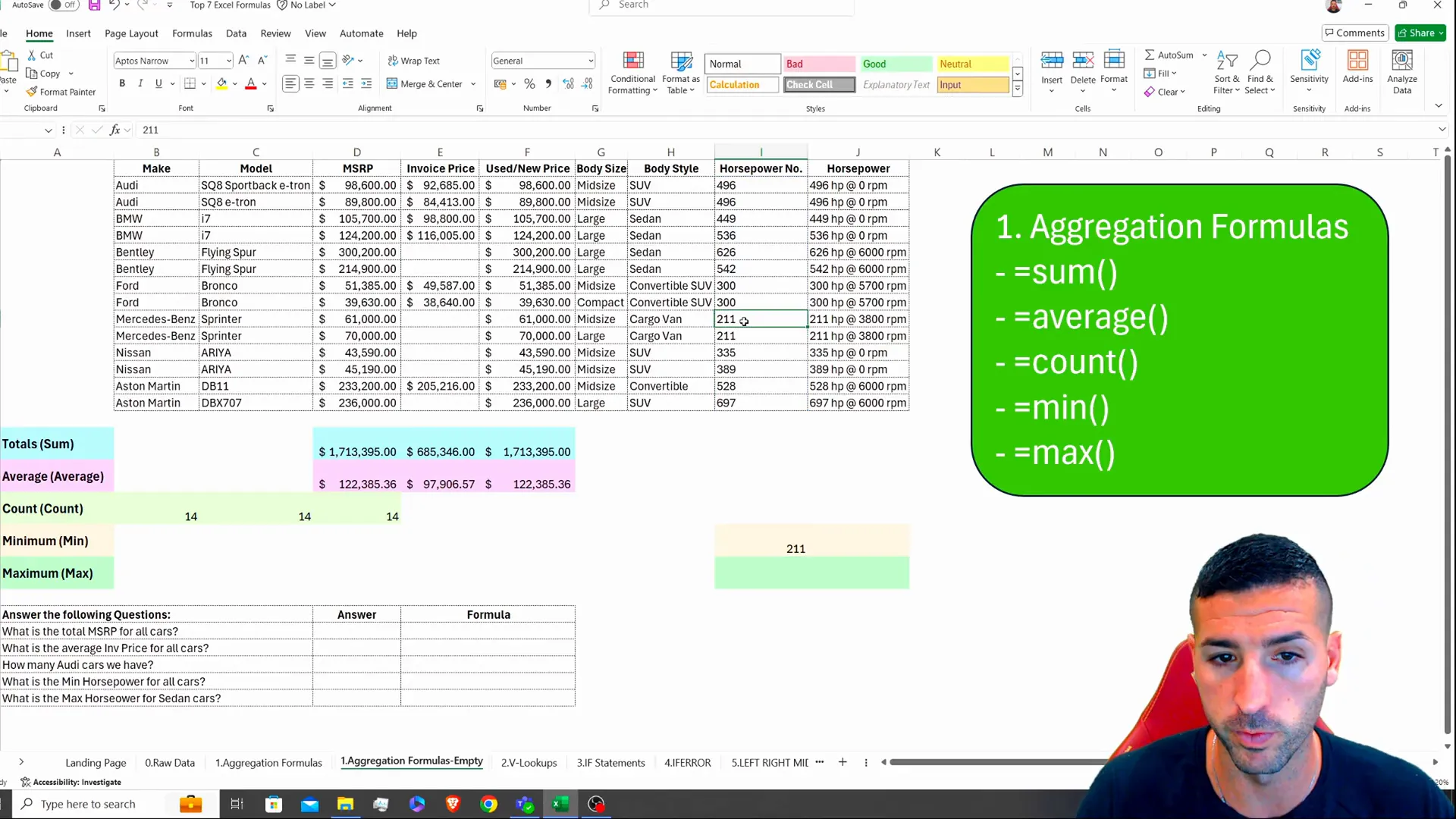 Min and Max Calculation