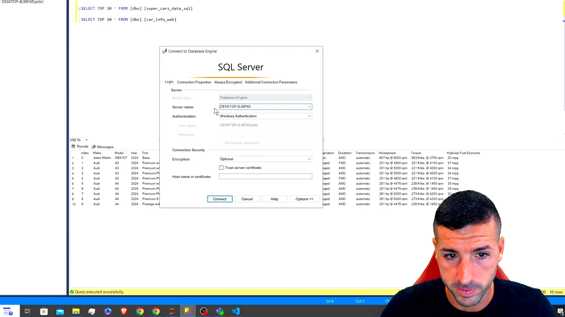 Connecting to SQL Server