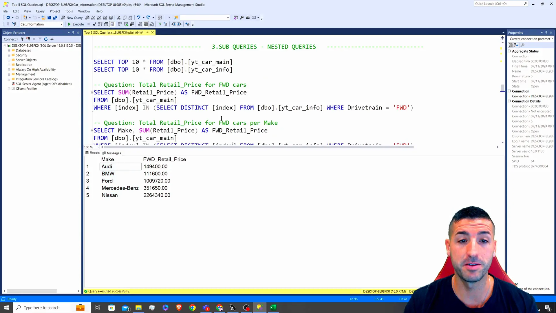 Subqueries SQL Example