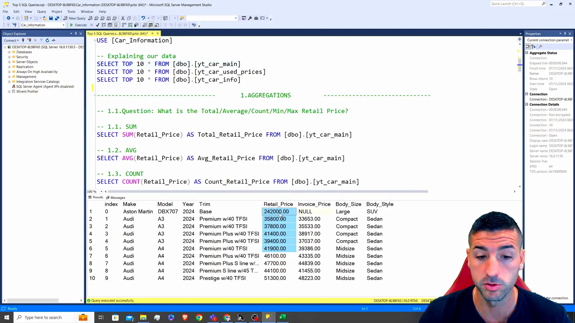 Aggregation SQL Example