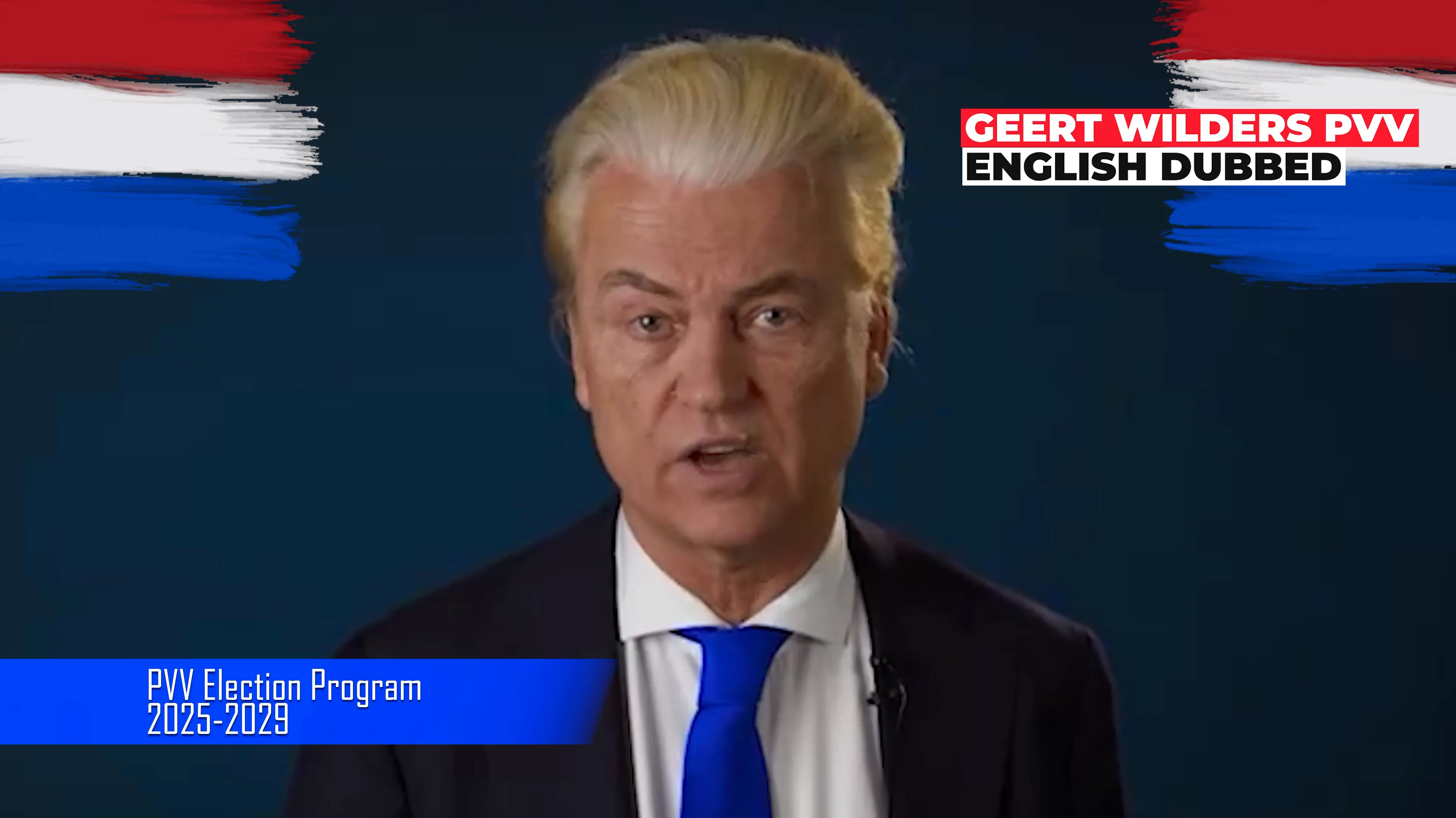 Wilders listing the three propellers of Islamization