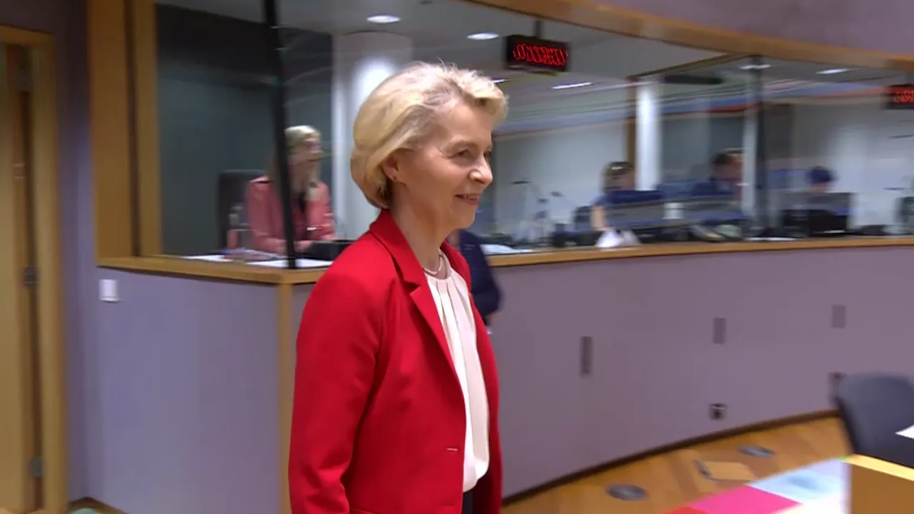Senior official walking through a conference room in an institutional meeting space
