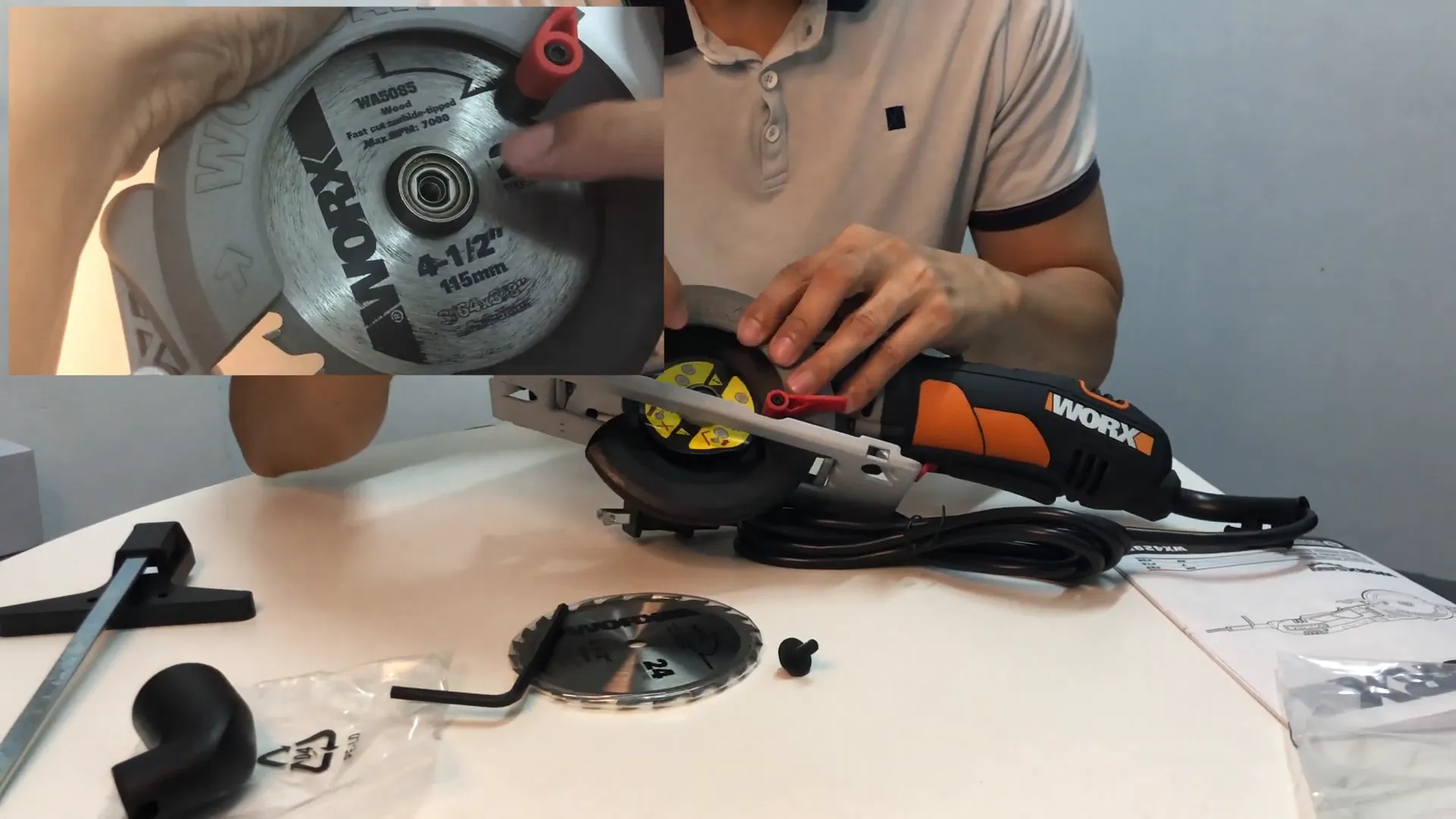 Thay lưỡi cắt dễ dàng trên máy